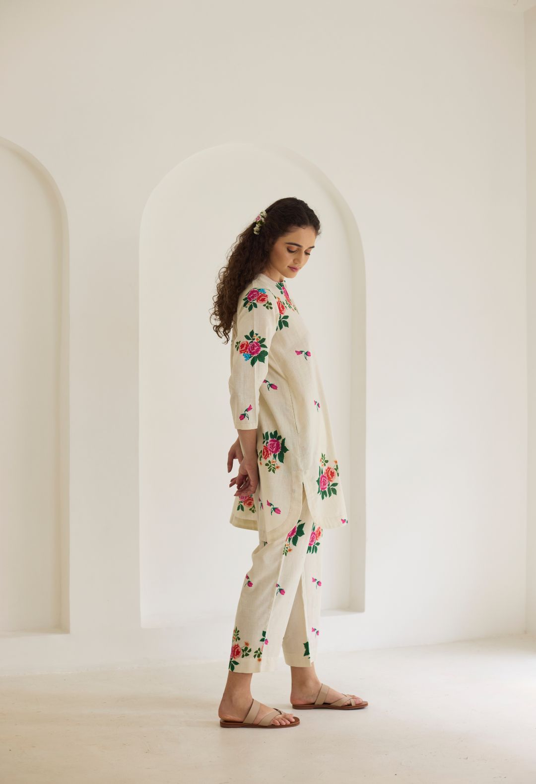 Rose Chintz Short Kurta Set