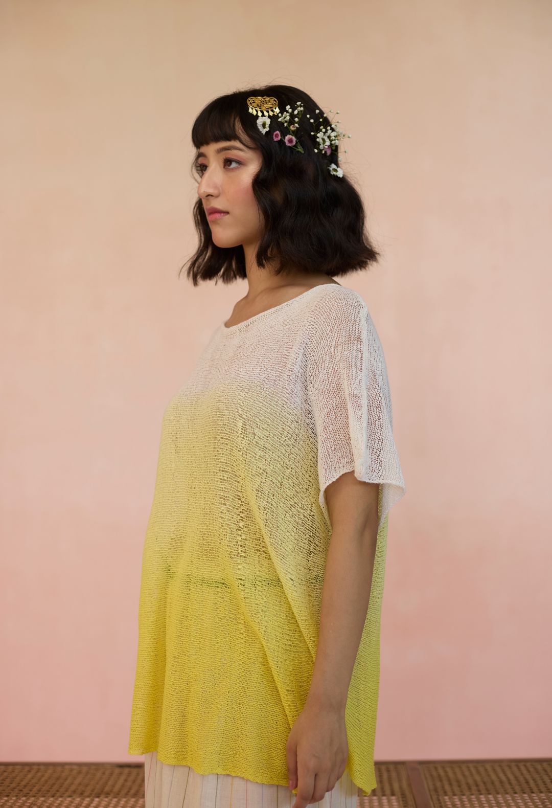 Hand Knit Silk Top