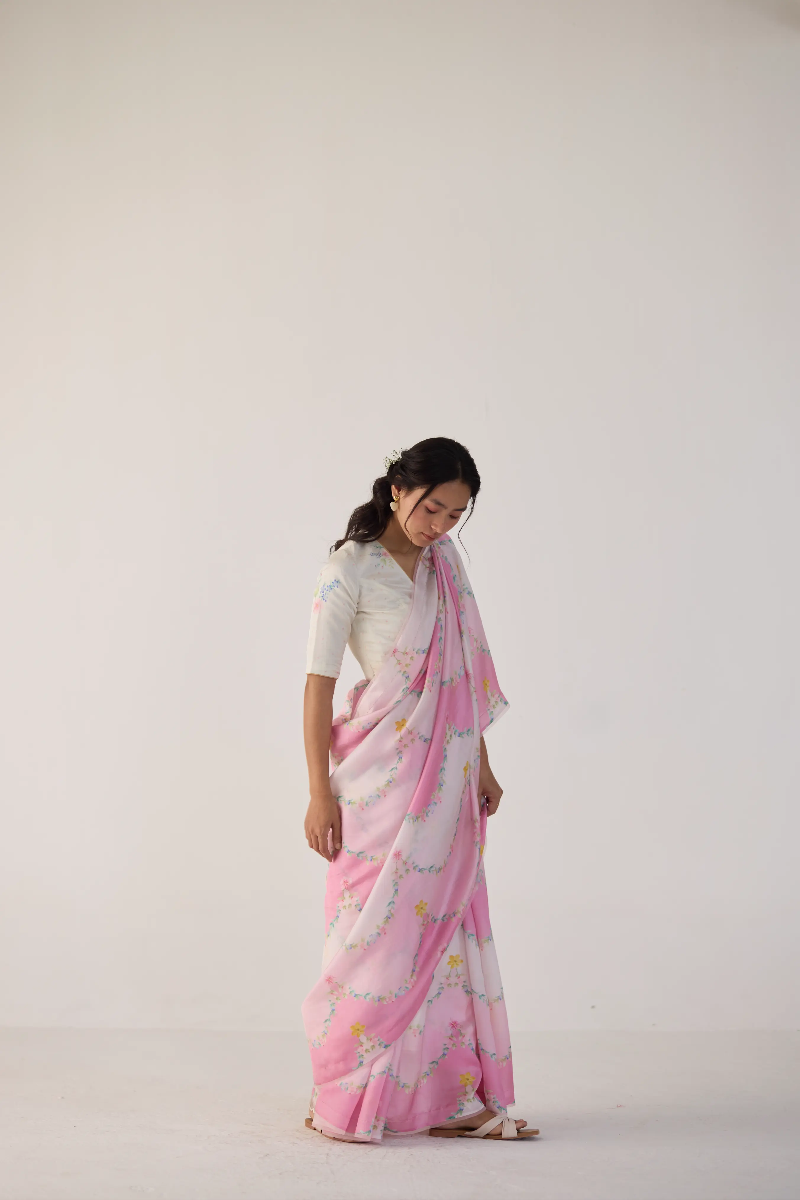 Gulmarg Mulberry Organza Silk Sari