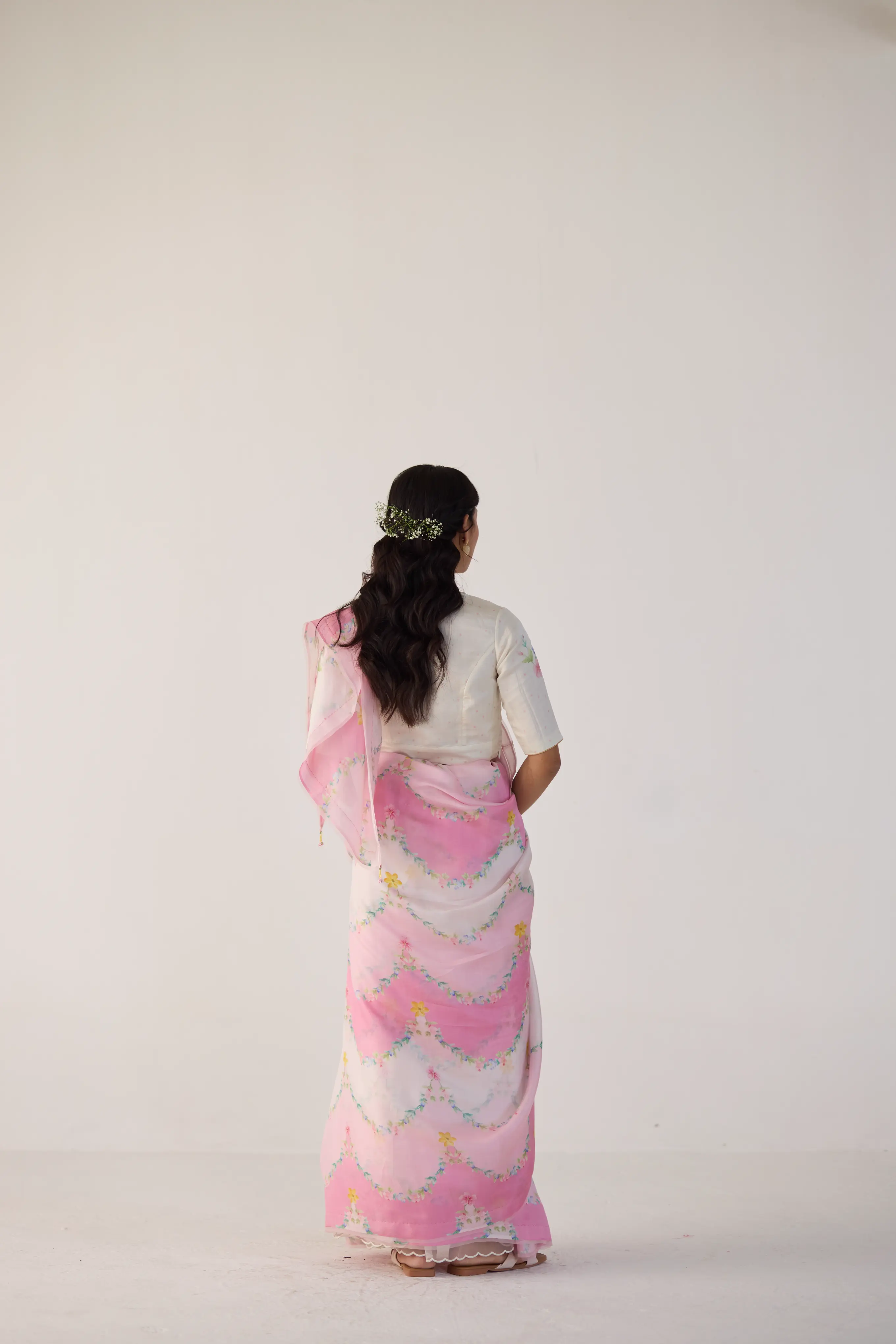 Gulmarg Mulberry Organza Silk Sari