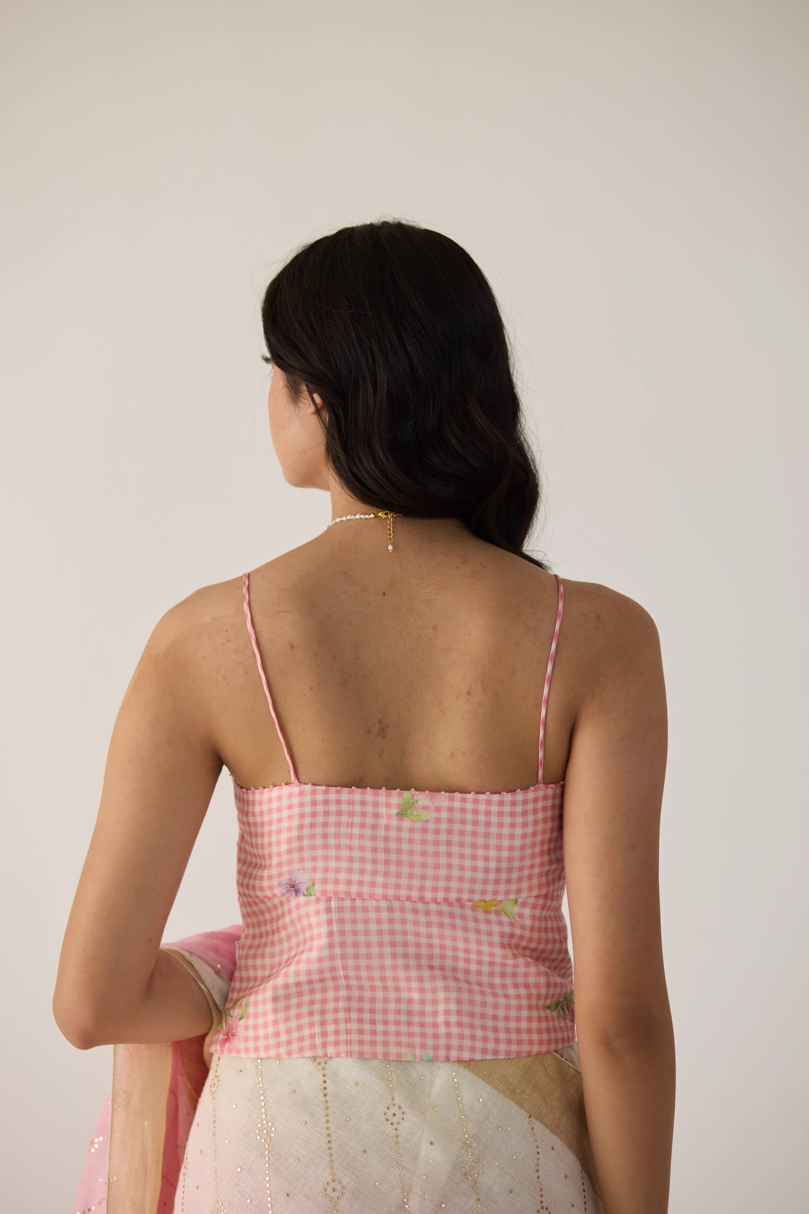 Serene Meadow Noodle Strap Blouse