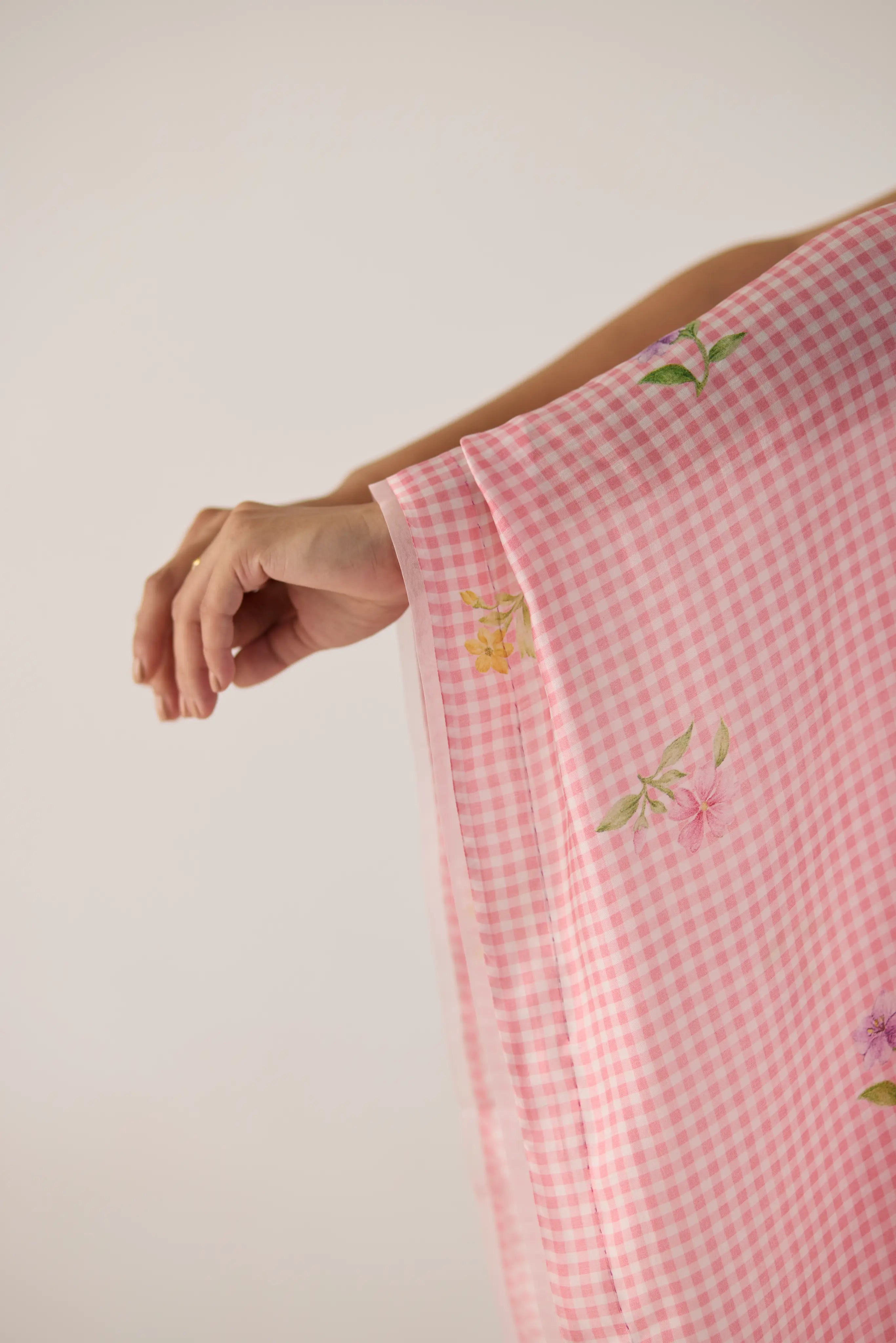 Serene Meadow Mulberry Organza Silk Sari