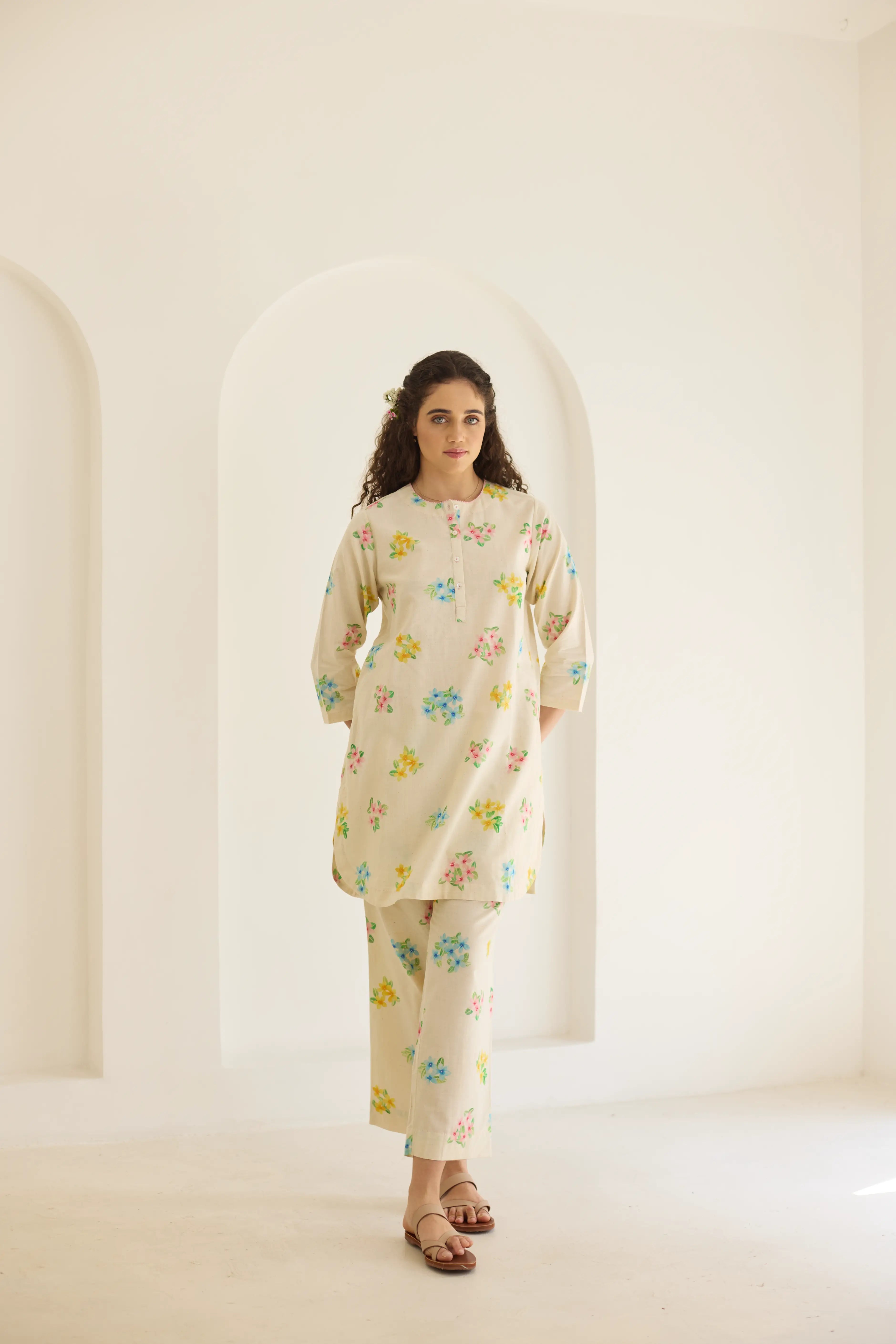 Periwinkle Short Kurta Set