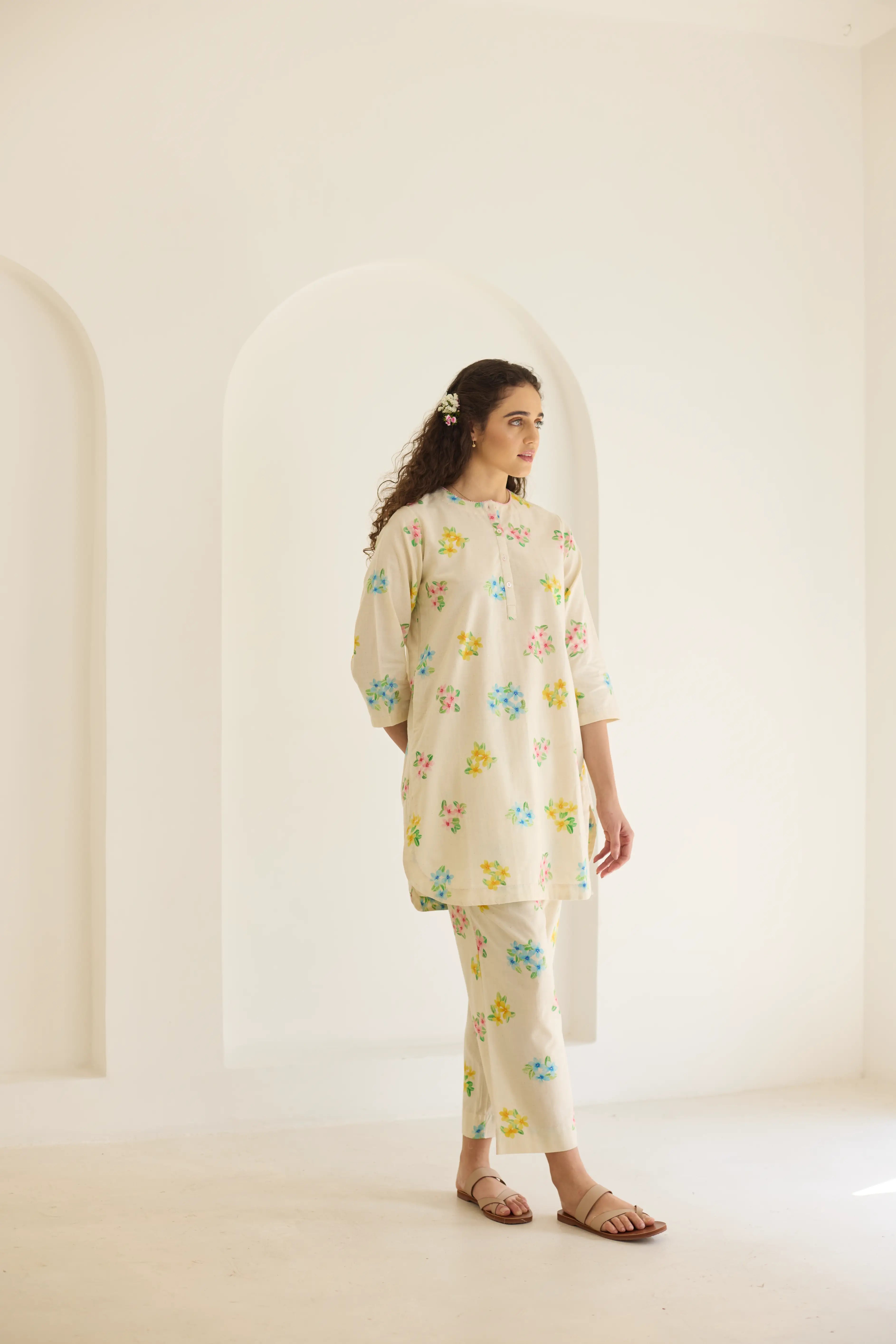 Periwinkle Short Kurta Set