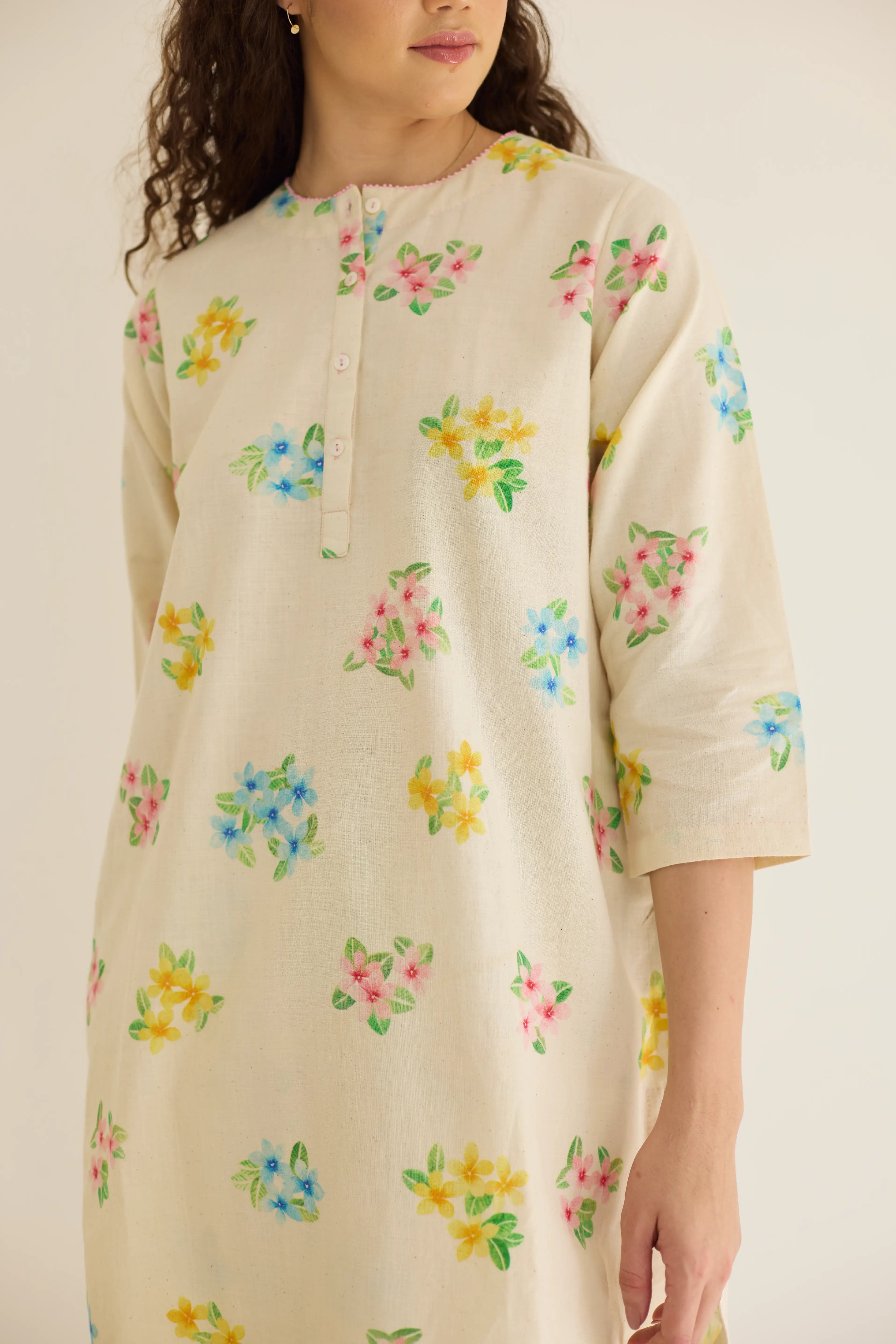 Periwinkle Short Kurta Set