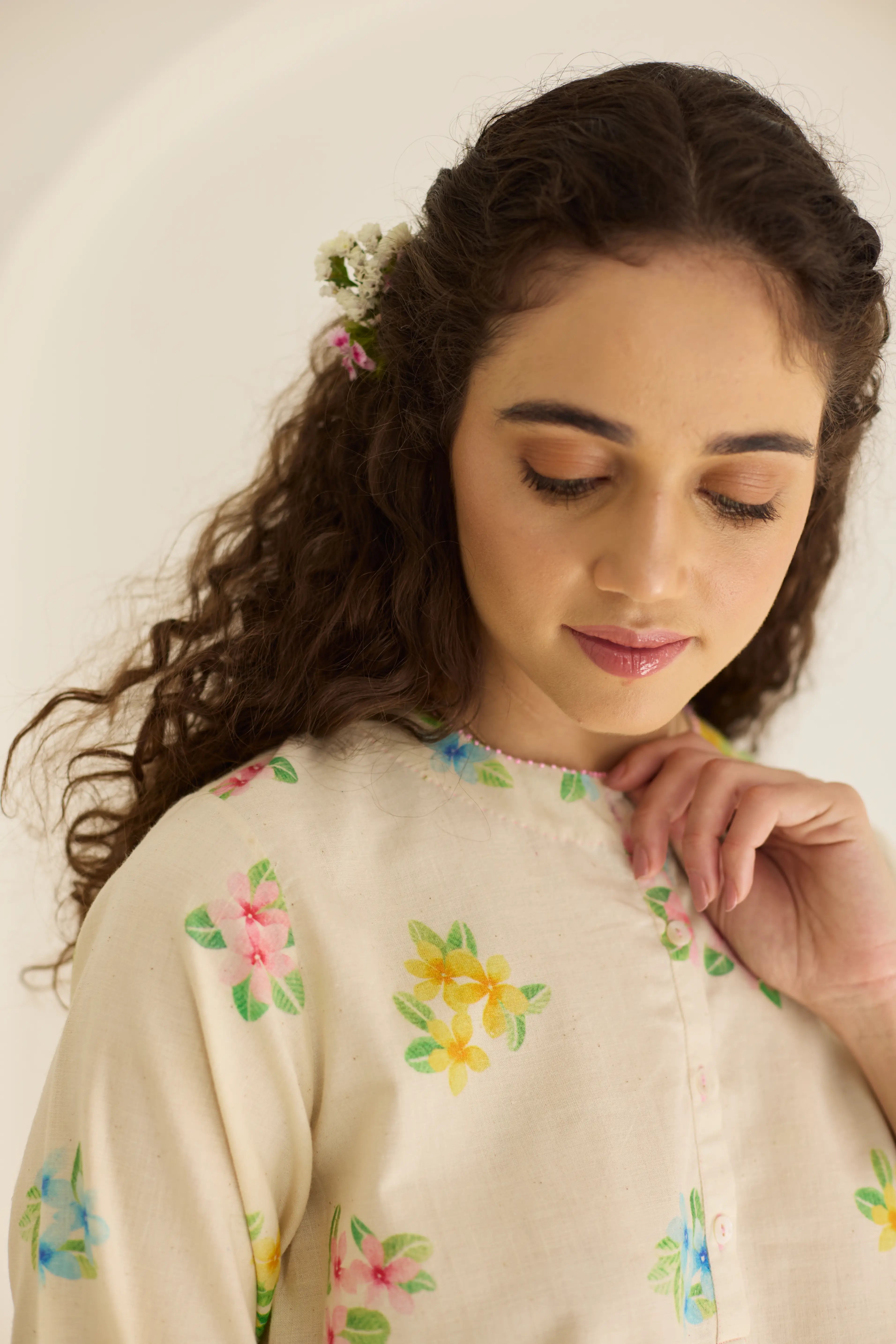 Periwinkle Short Kurta Set