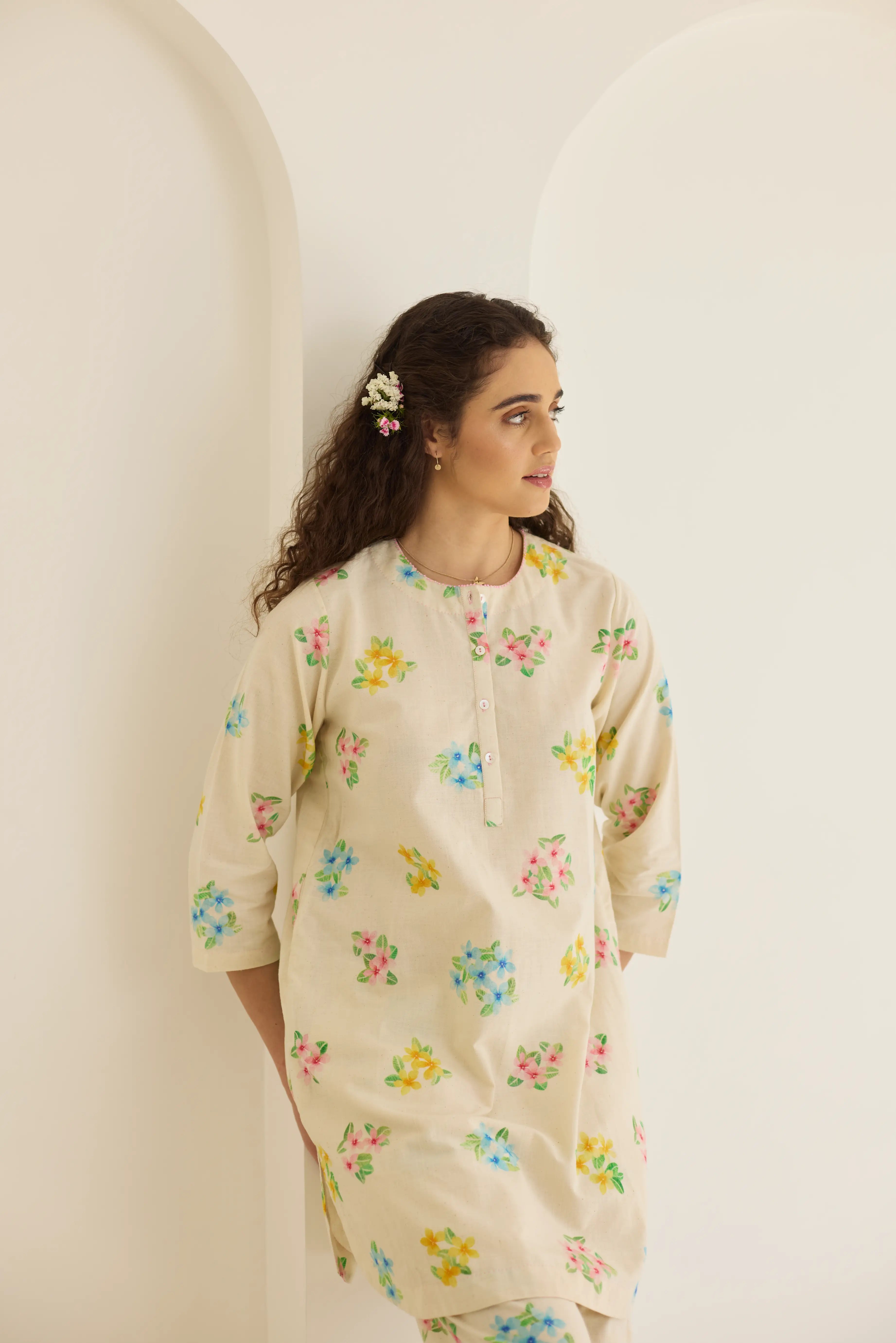 Periwinkle Short Kurta Set