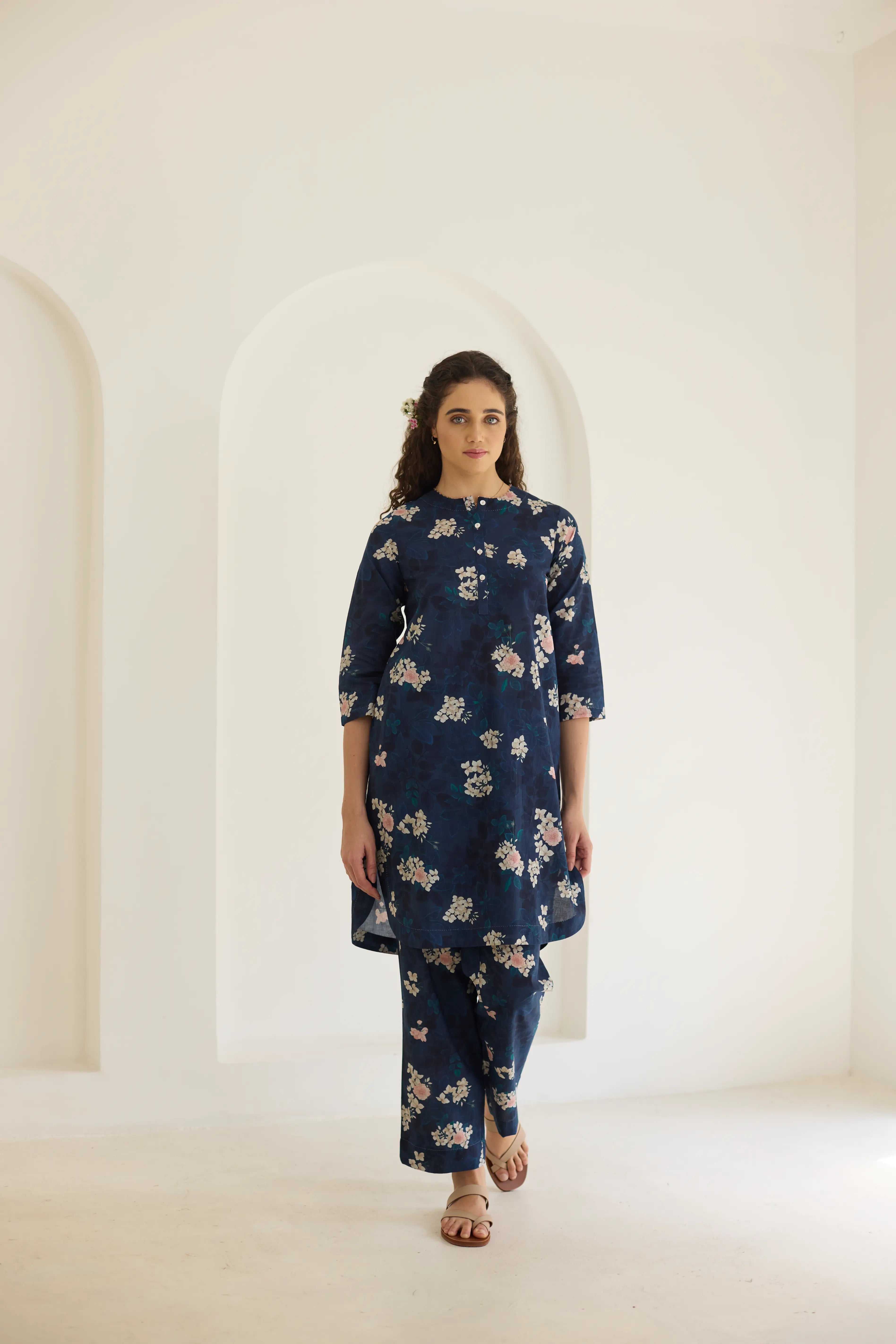 Midnight Roses Short Kurta Set