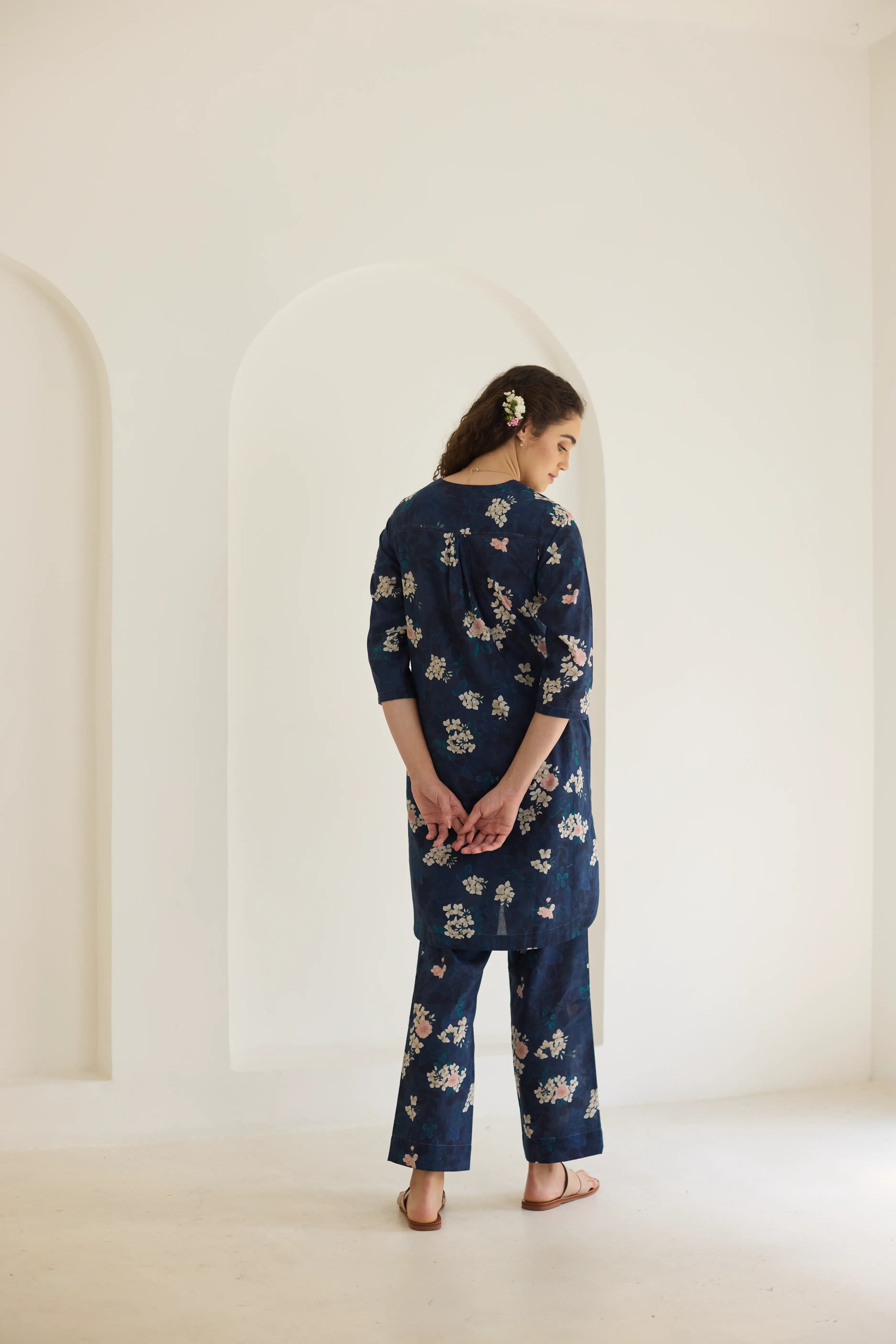 Midnight Roses Short Kurta Set