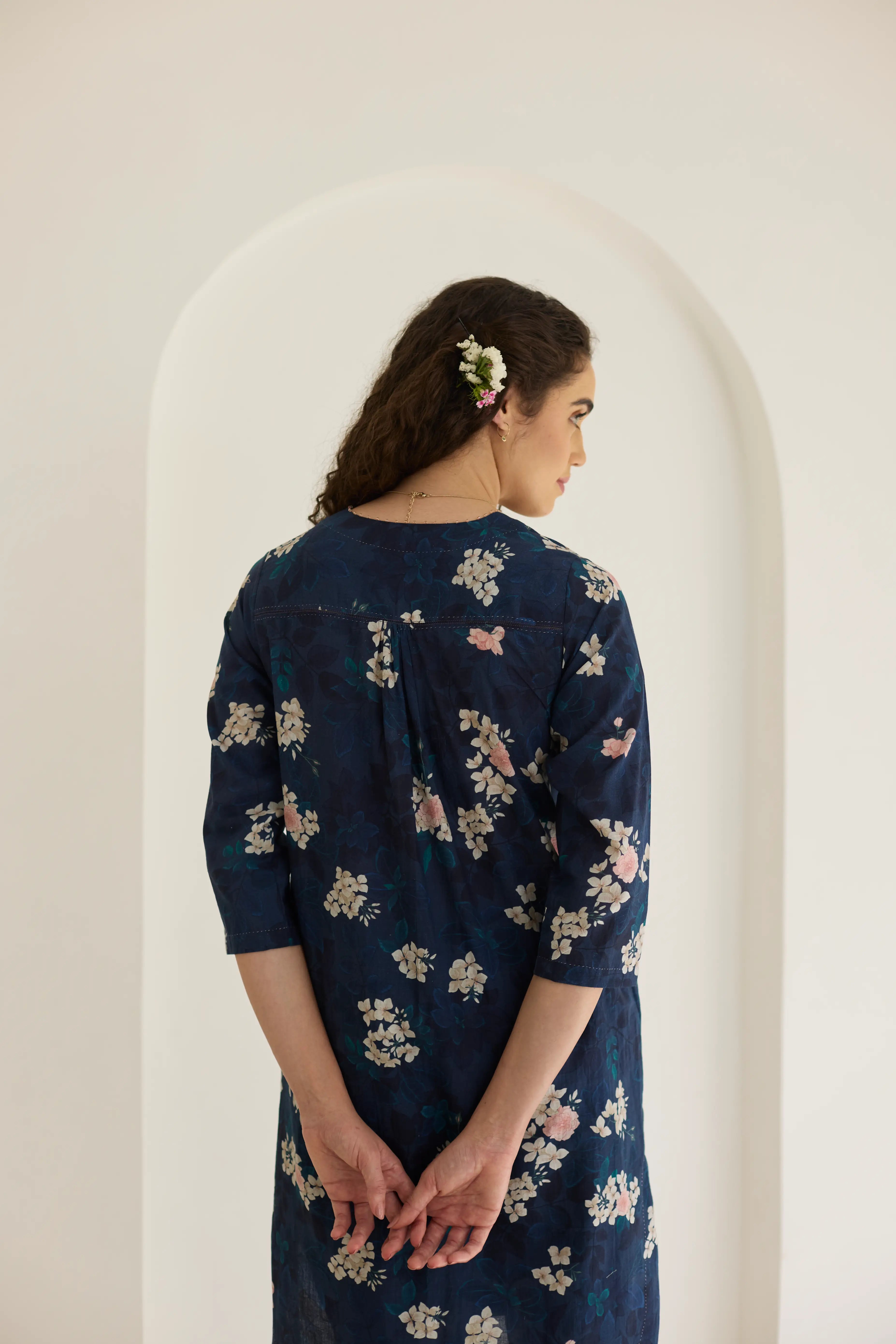 Midnight Roses Short Kurta Set