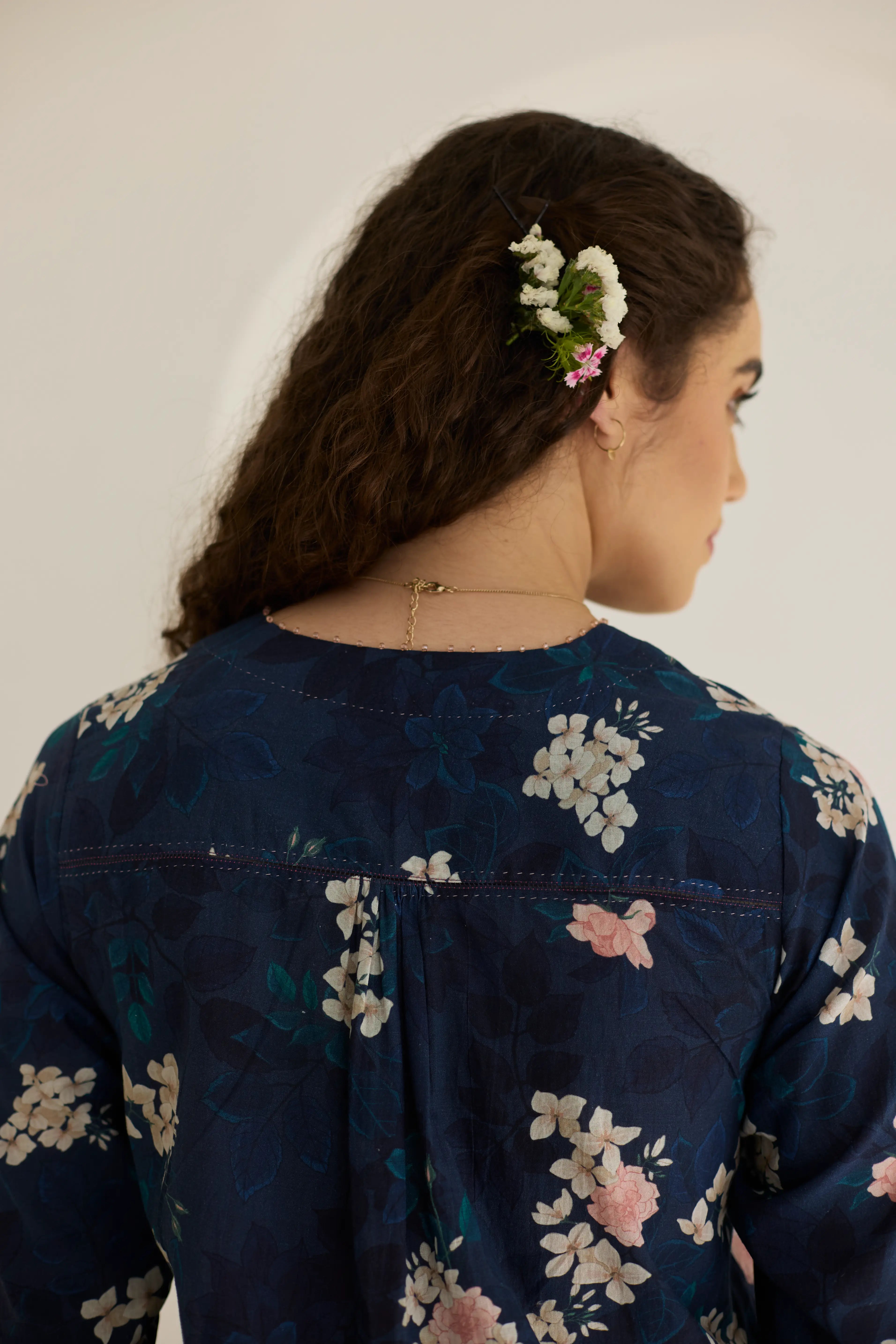 Midnight Roses Short Kurta Set