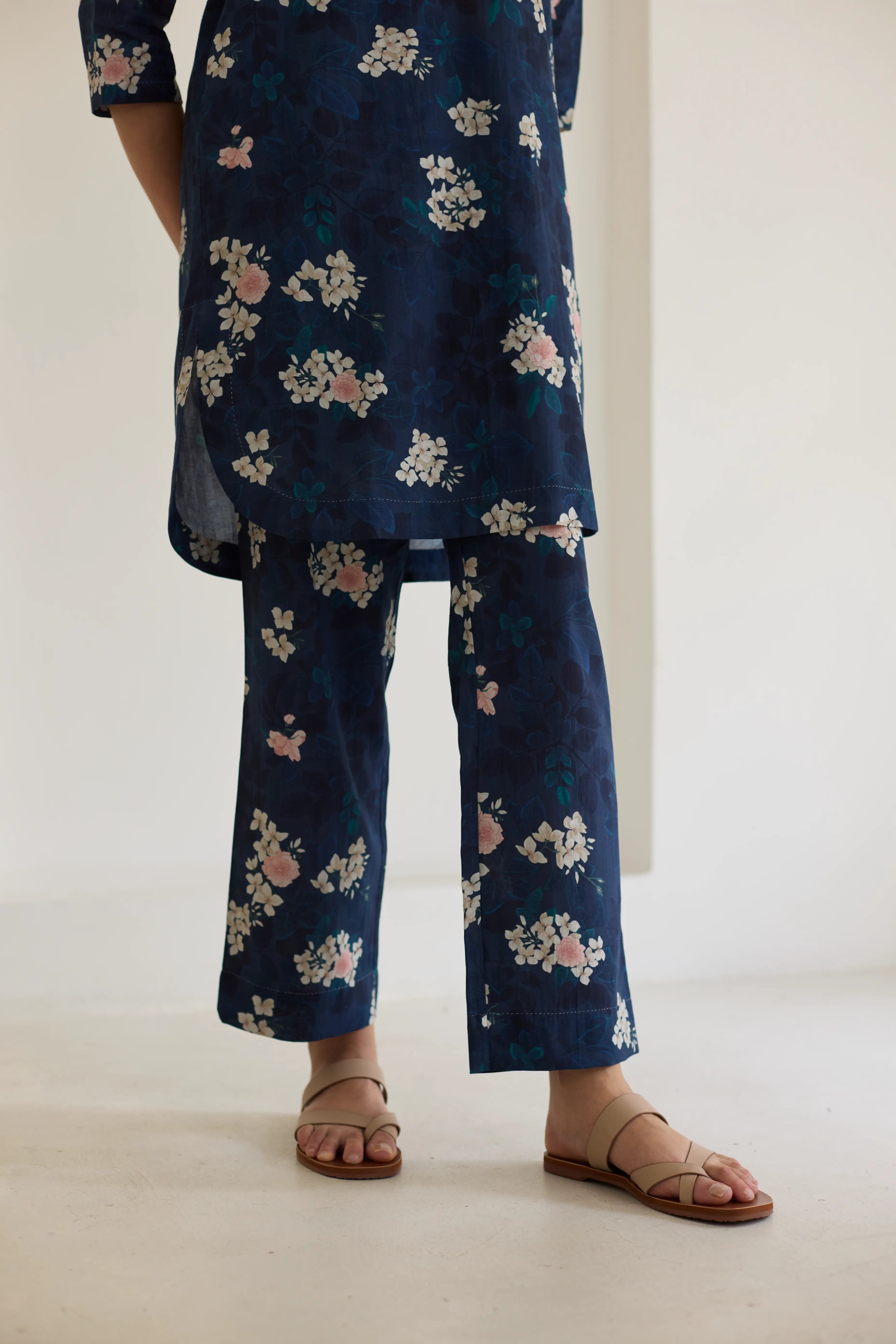 Midnight Roses Short Kurta Set