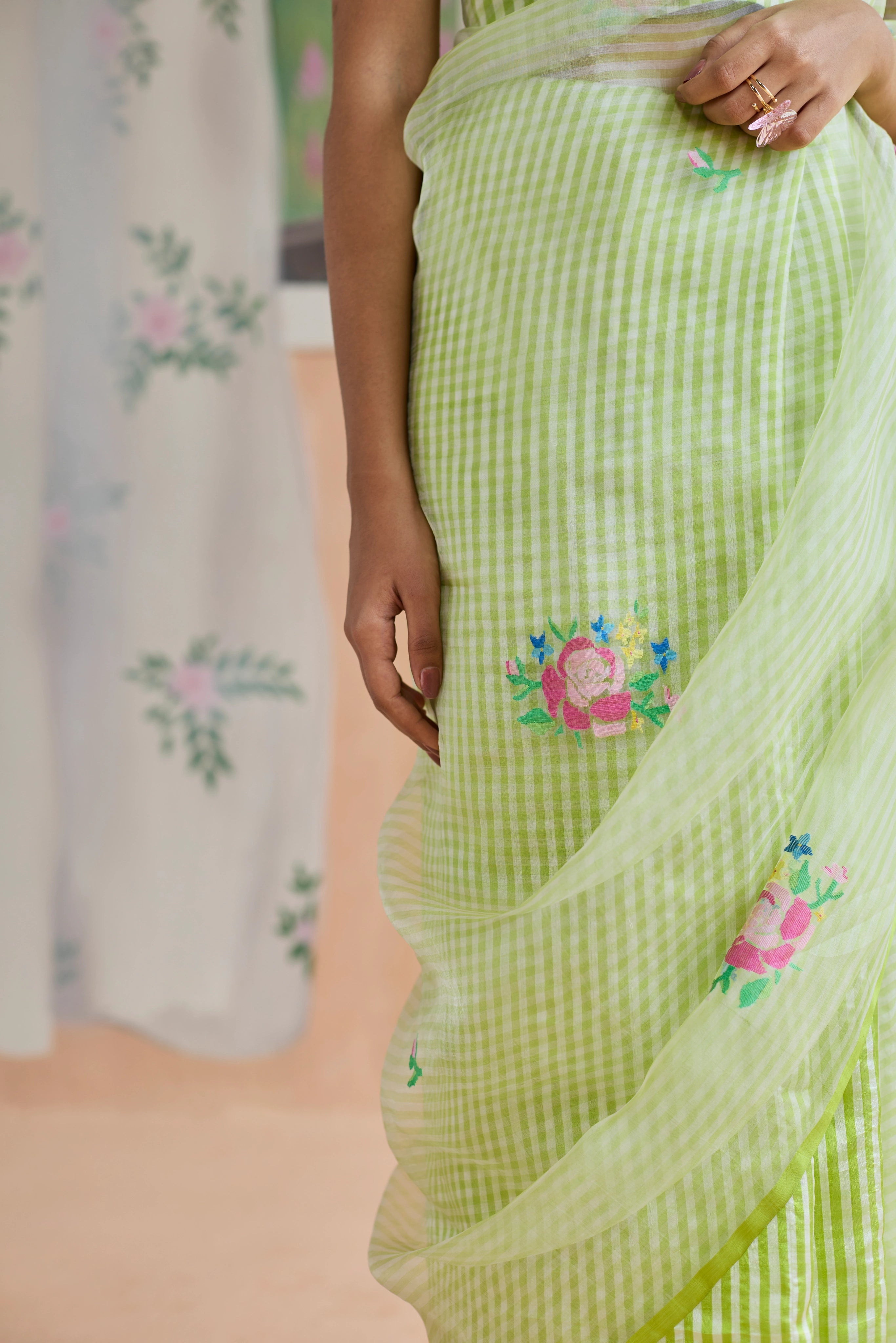 Flower Song Jamdani Sari