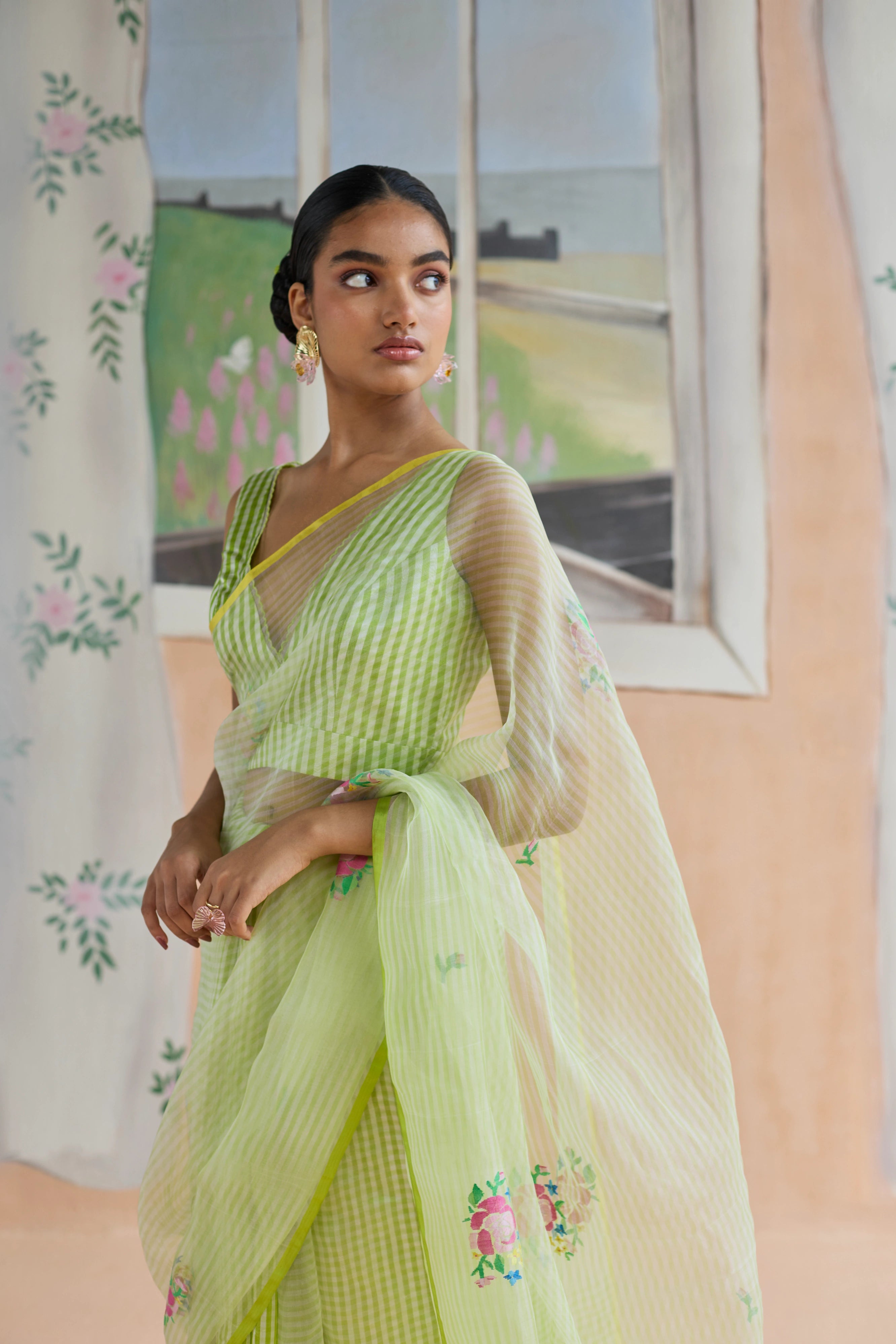 Flower Song Jamdani Sari