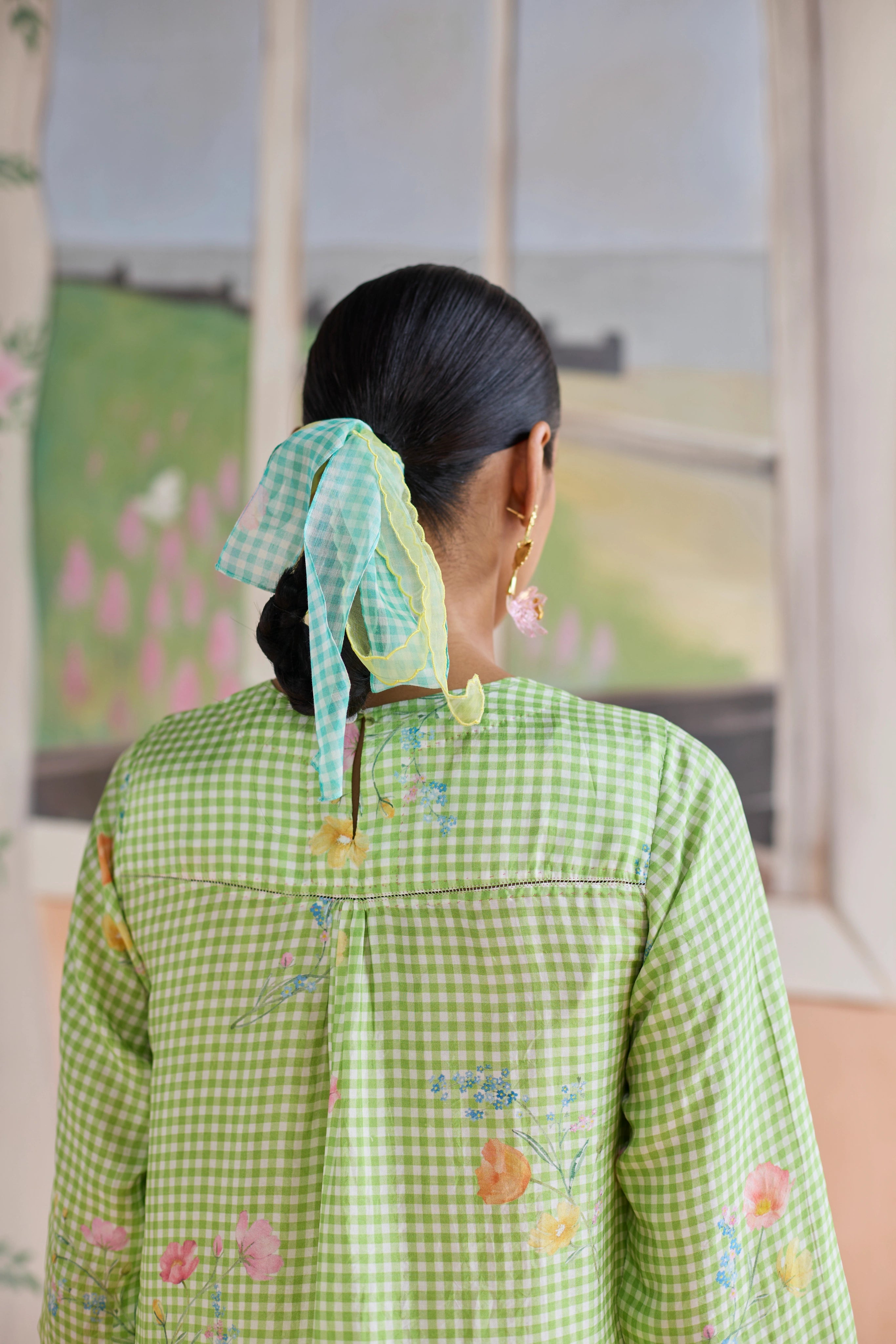 Gentle Pause Long Kurta Set Mulberry Silk