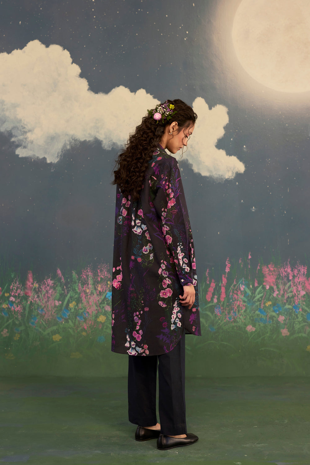 Foxglove Shirt Kurta Set Cotton