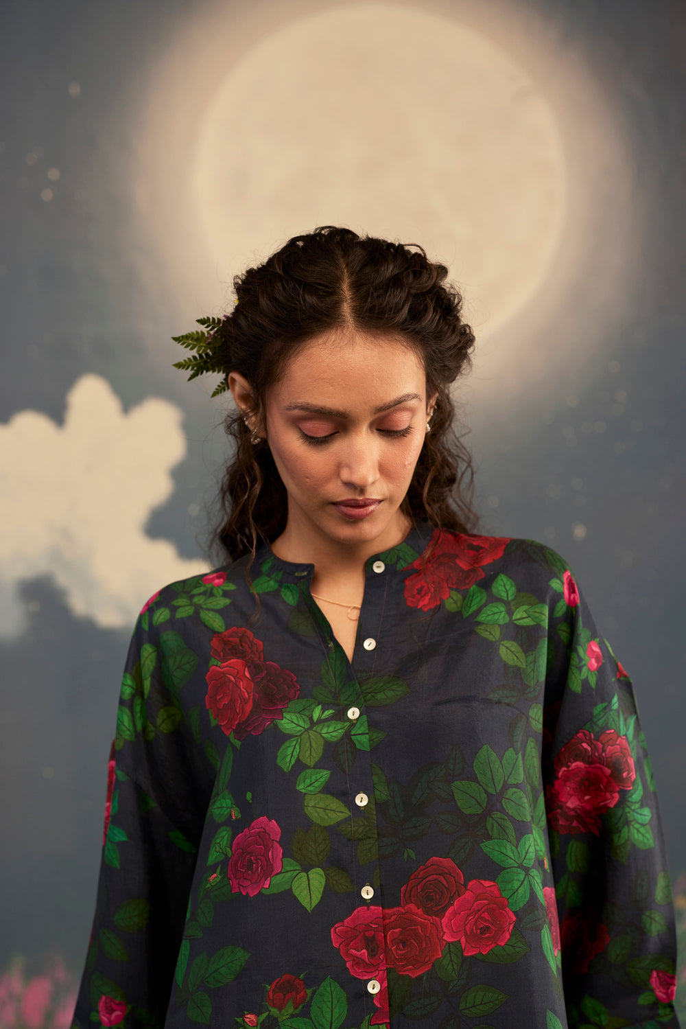 Scarlet Rose Silk Twill Coord Set