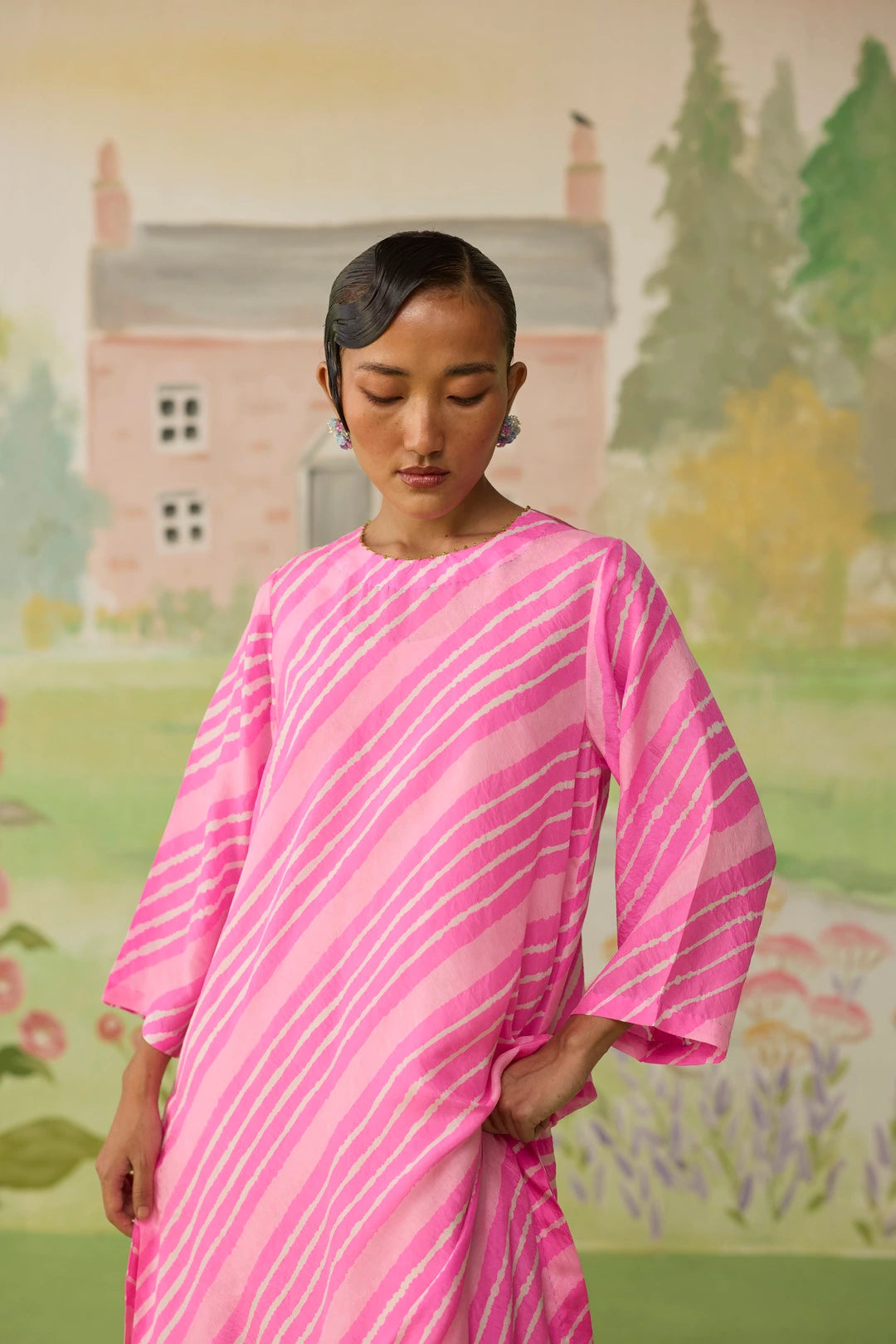 Blush Long Kurta Kurta Set Silk