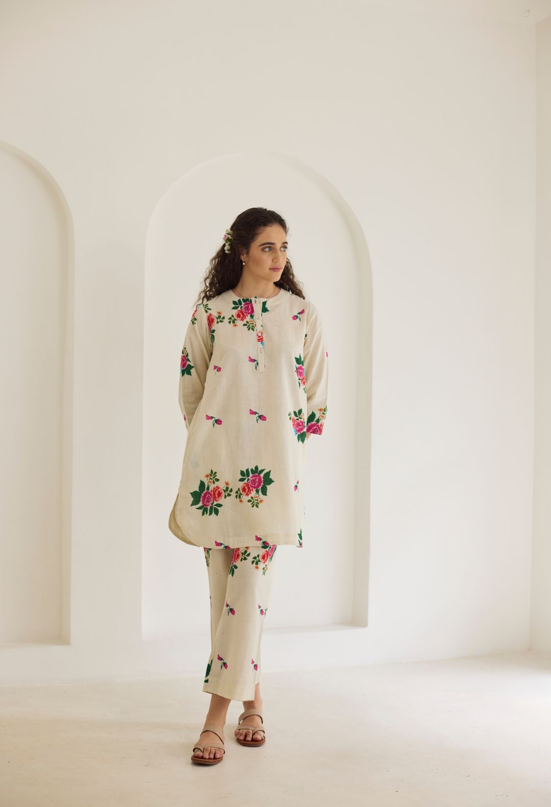Rose Chintz Short Kurta Set