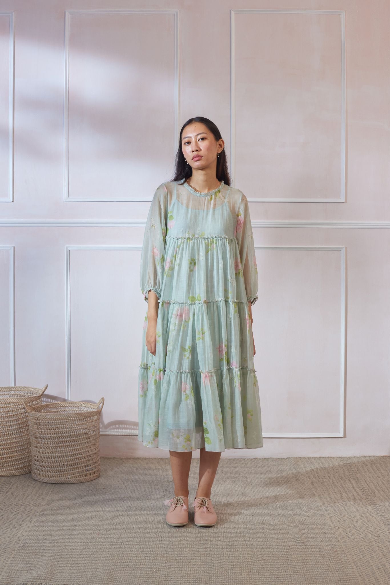 Cha Cha Cha Hibiscus Midi Dress