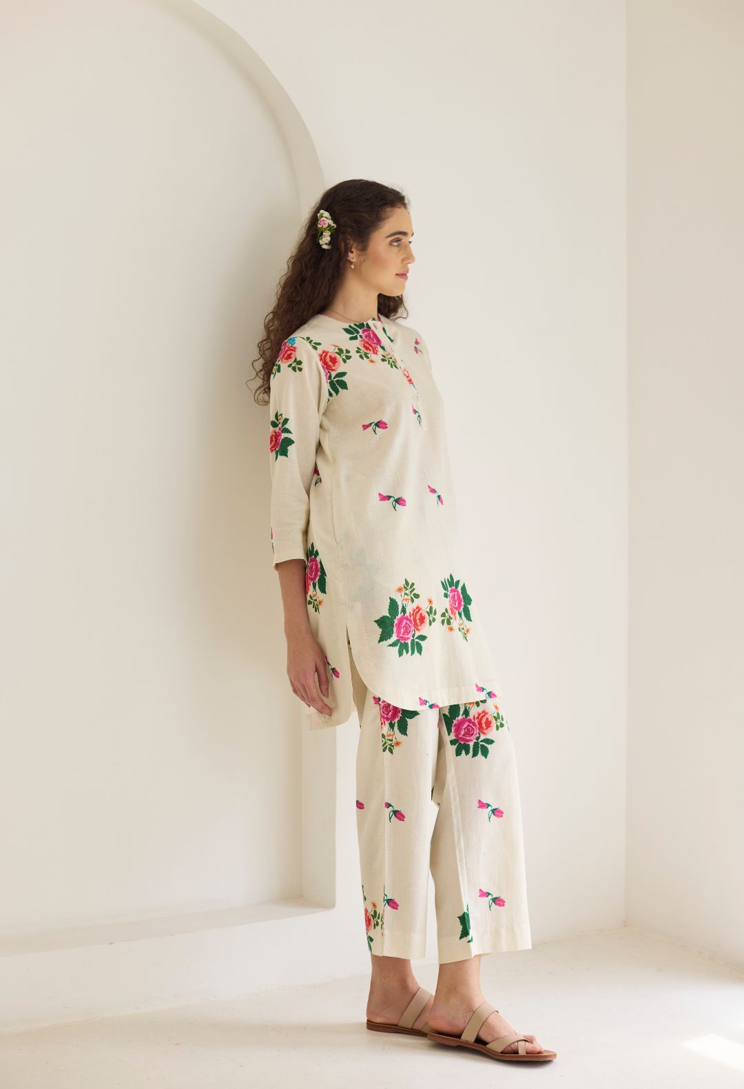 Rose Chintz Short Kurta Set