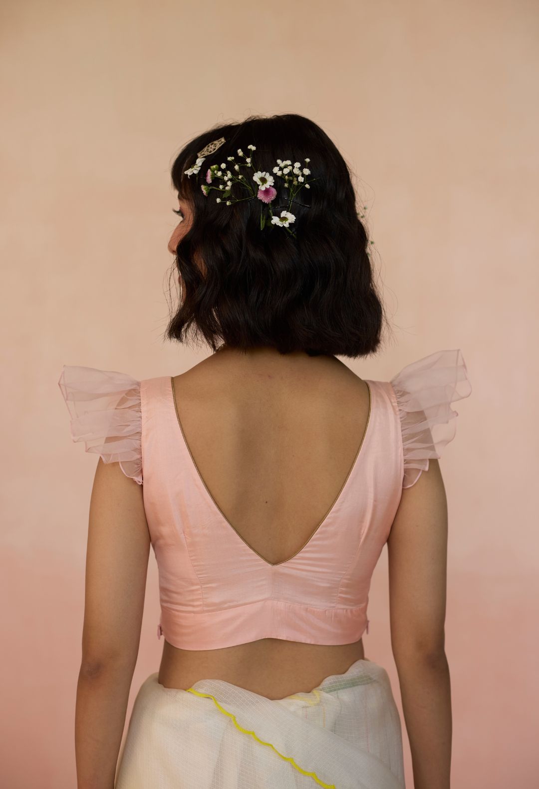 Pixie Silk Blouse Peach