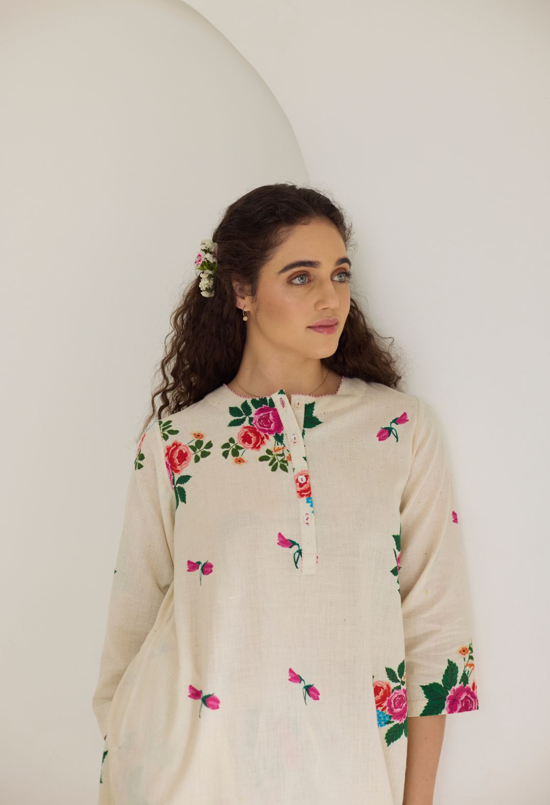 Rose Chintz Short Kurta Set