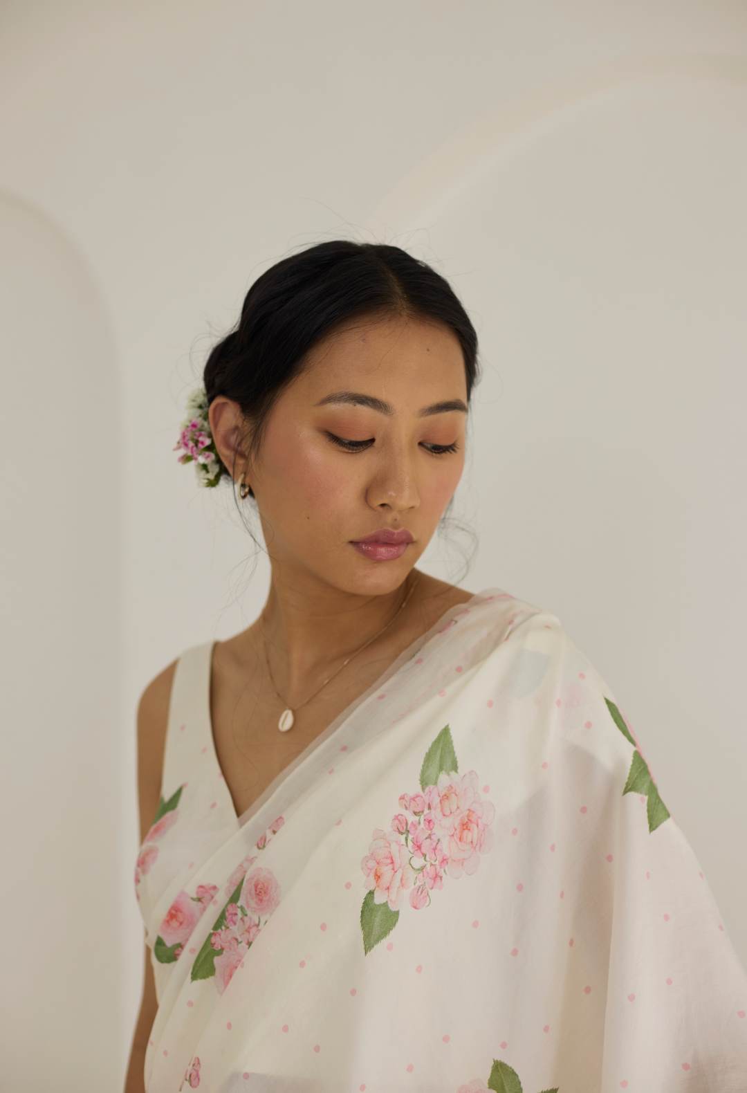 Hazari Mogra Mulberry Silk Sari