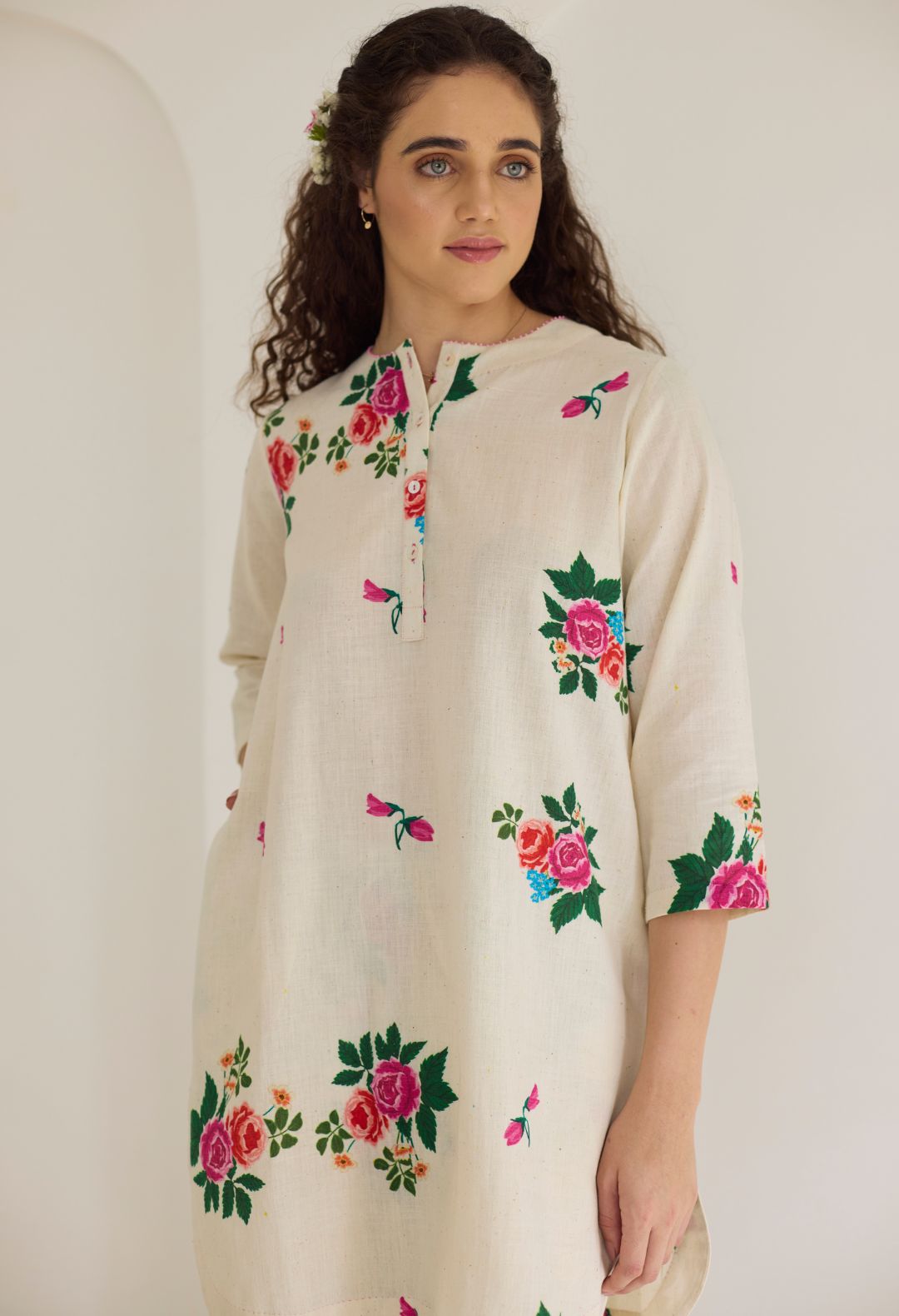 Rose Chintz Short Kurta Set