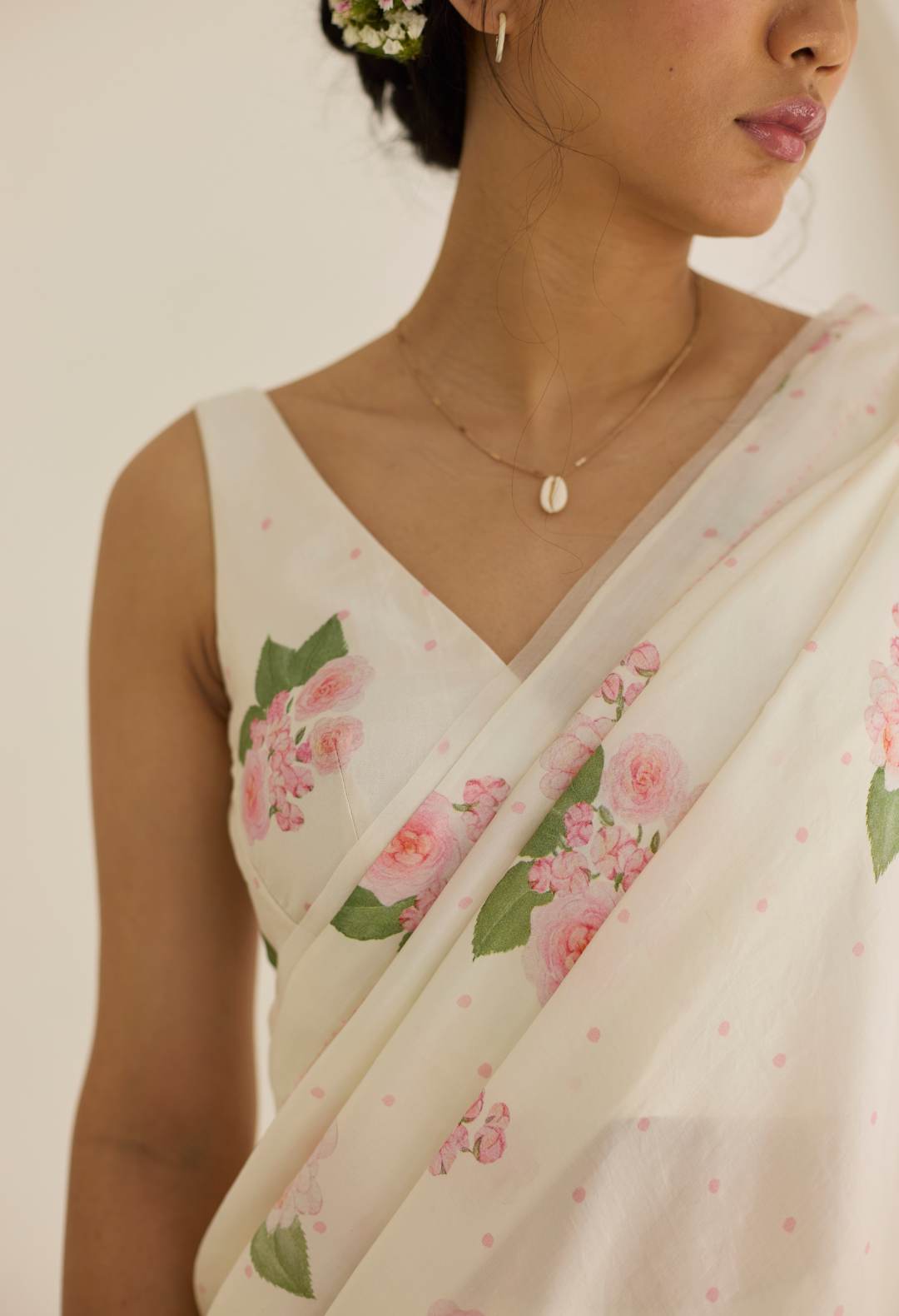 Hazari Mogra Mulberry Silk Sari
