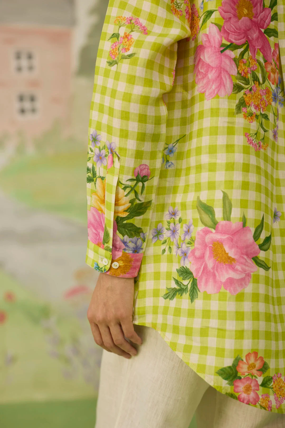Nice Day Linen Co-ord Set Lime Green