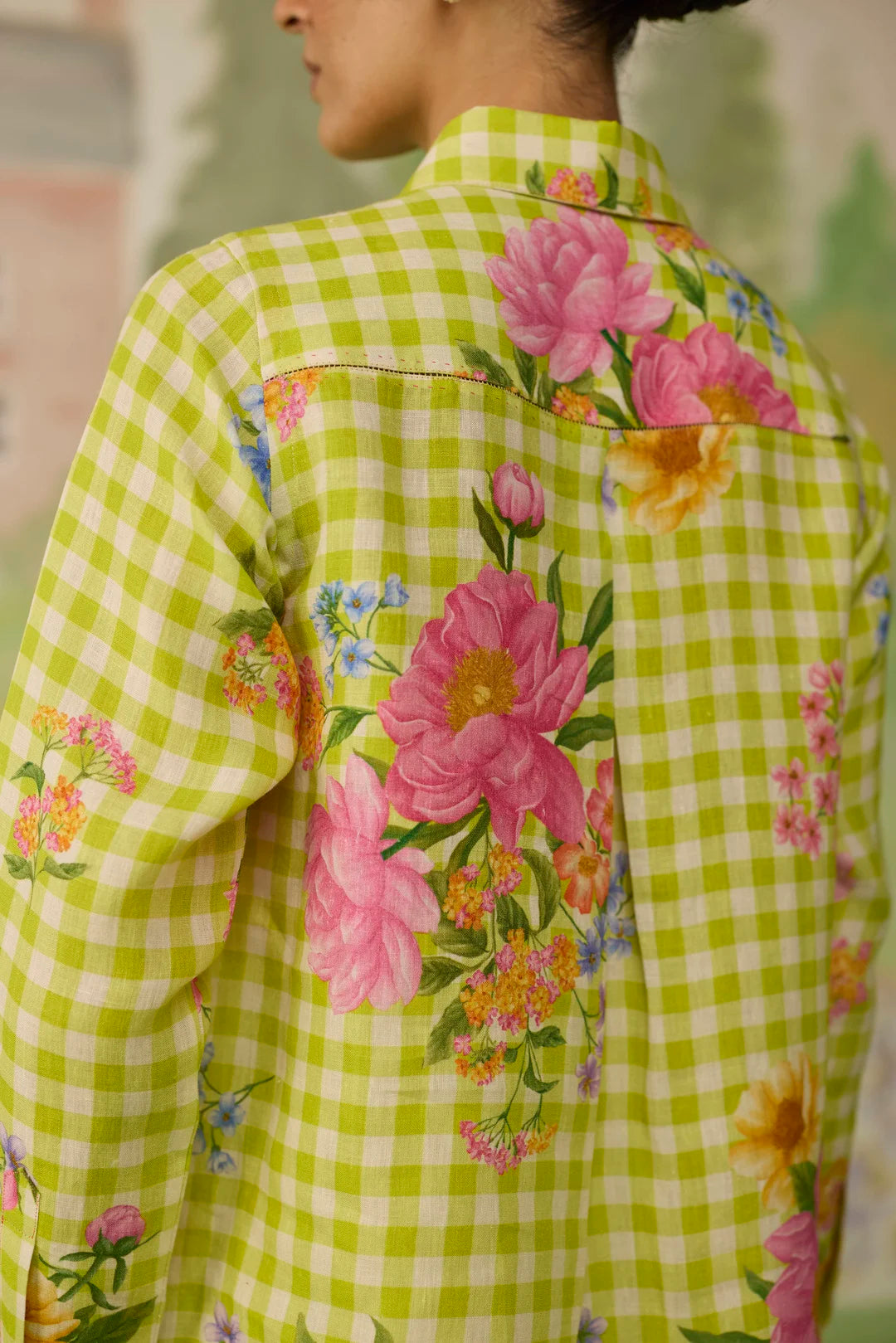Nice Day Linen Co-ord Set Lime Green