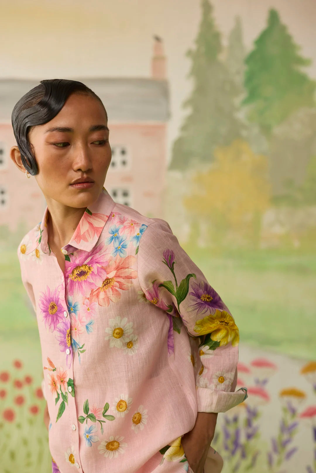 Nice Day Linen Shirt Pink