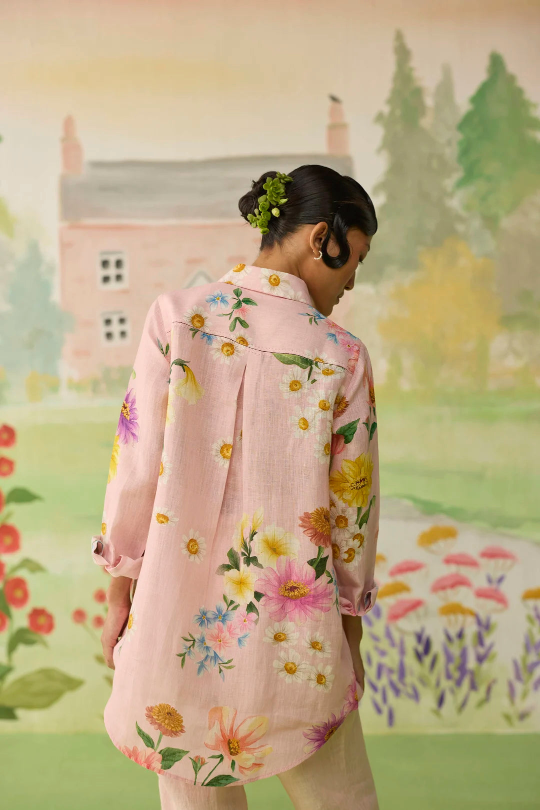Nice Day Linen Shirt Pink