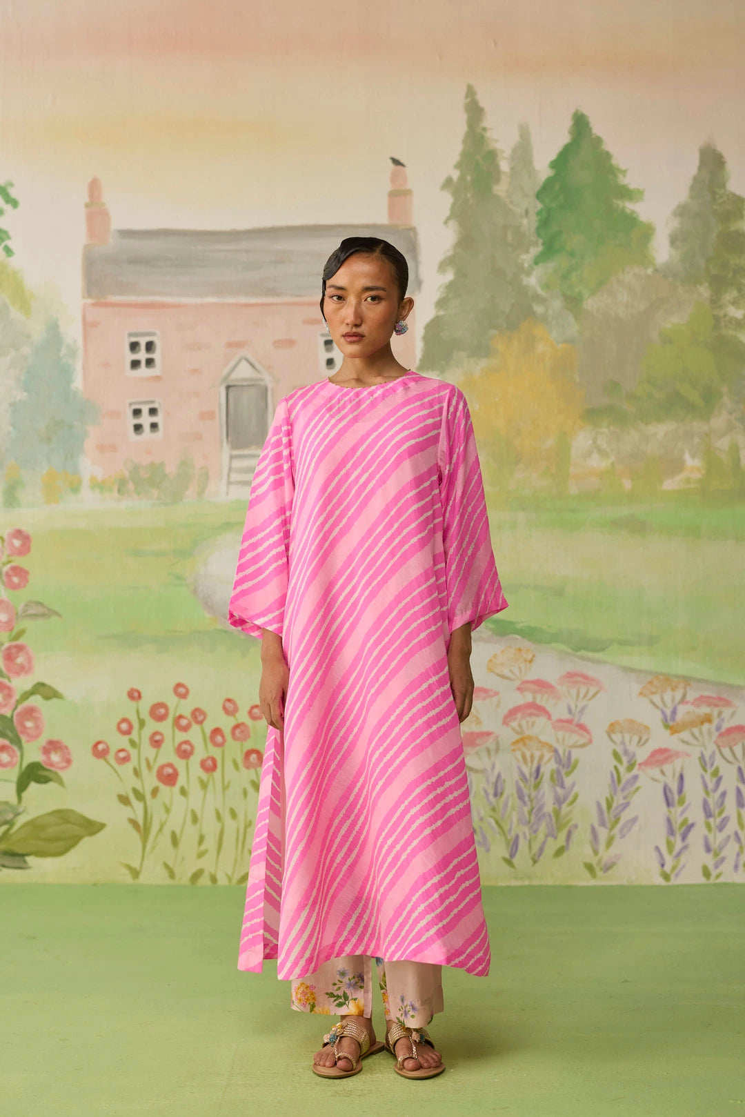 Blush Long Kurta Kurta Set Silk