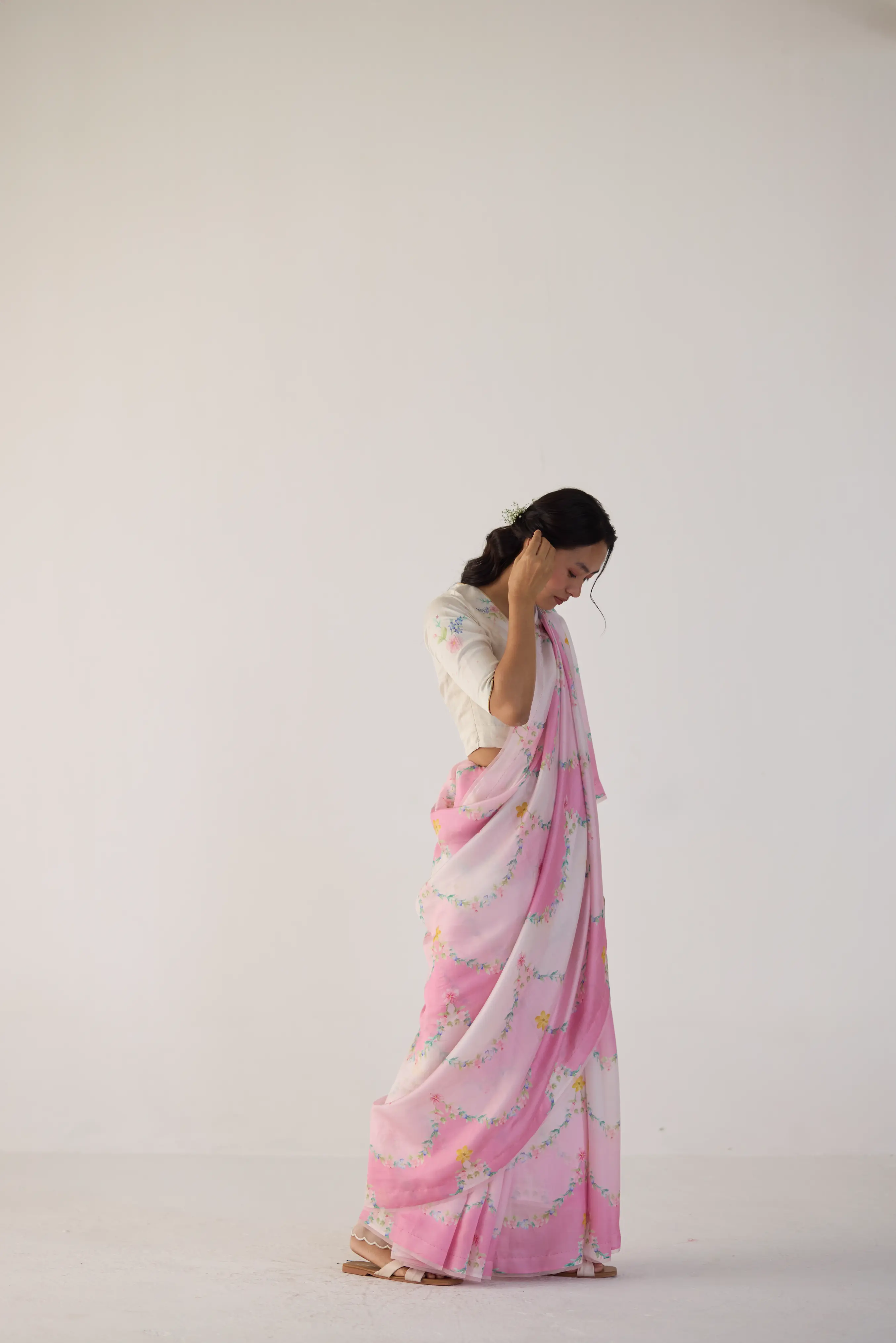 Gulmarg Mulberry Organza Silk Sari