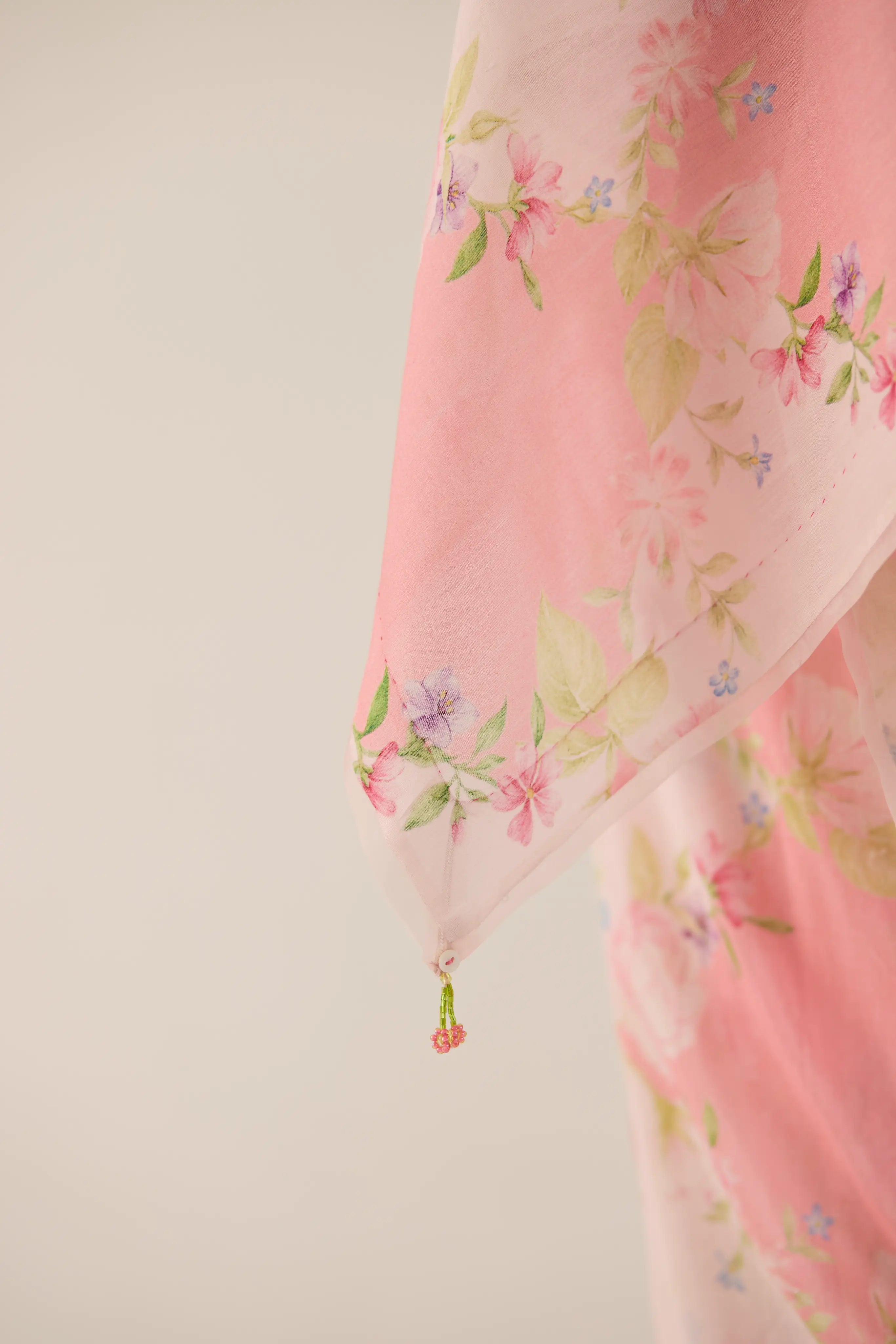 Rose Garden Silk and Cotton Chanderi Sari