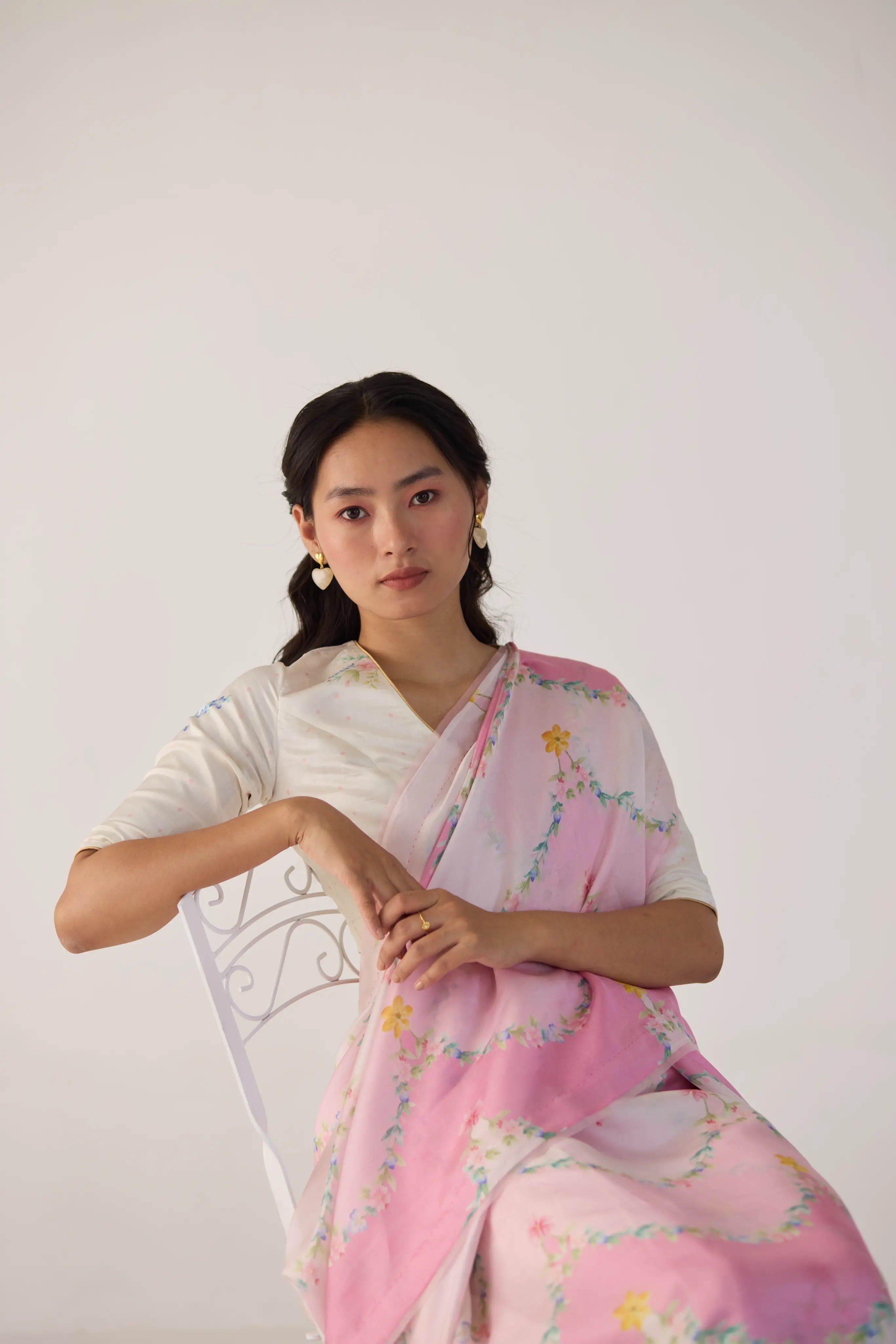 Gulmarg Mulberry Organza Silk Sari