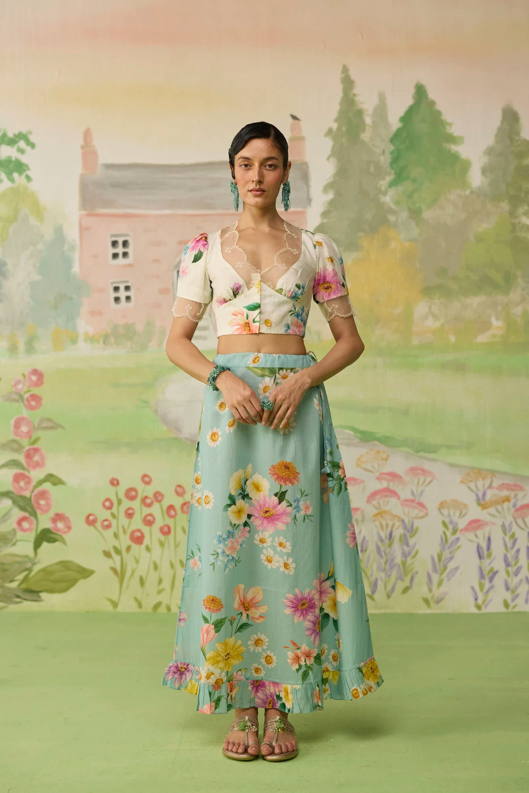 Aqua Daisy Underskirt