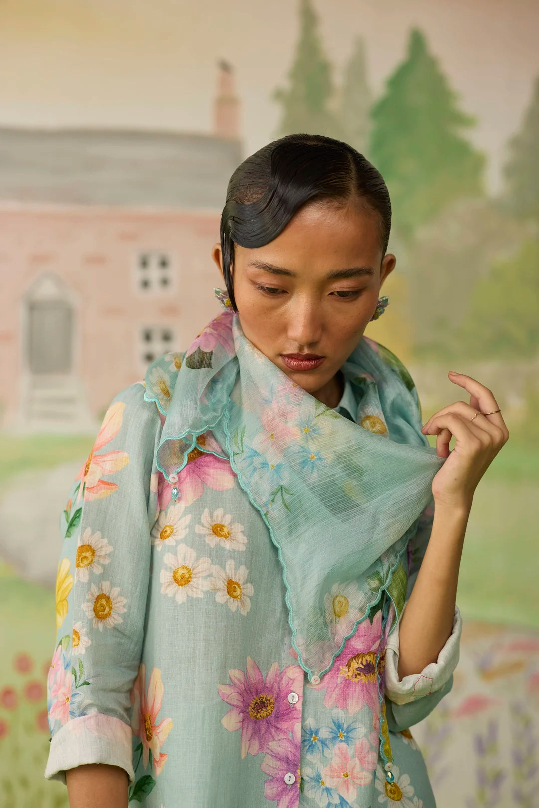 Nice Day Linen Co-ord Set Aqua Blue