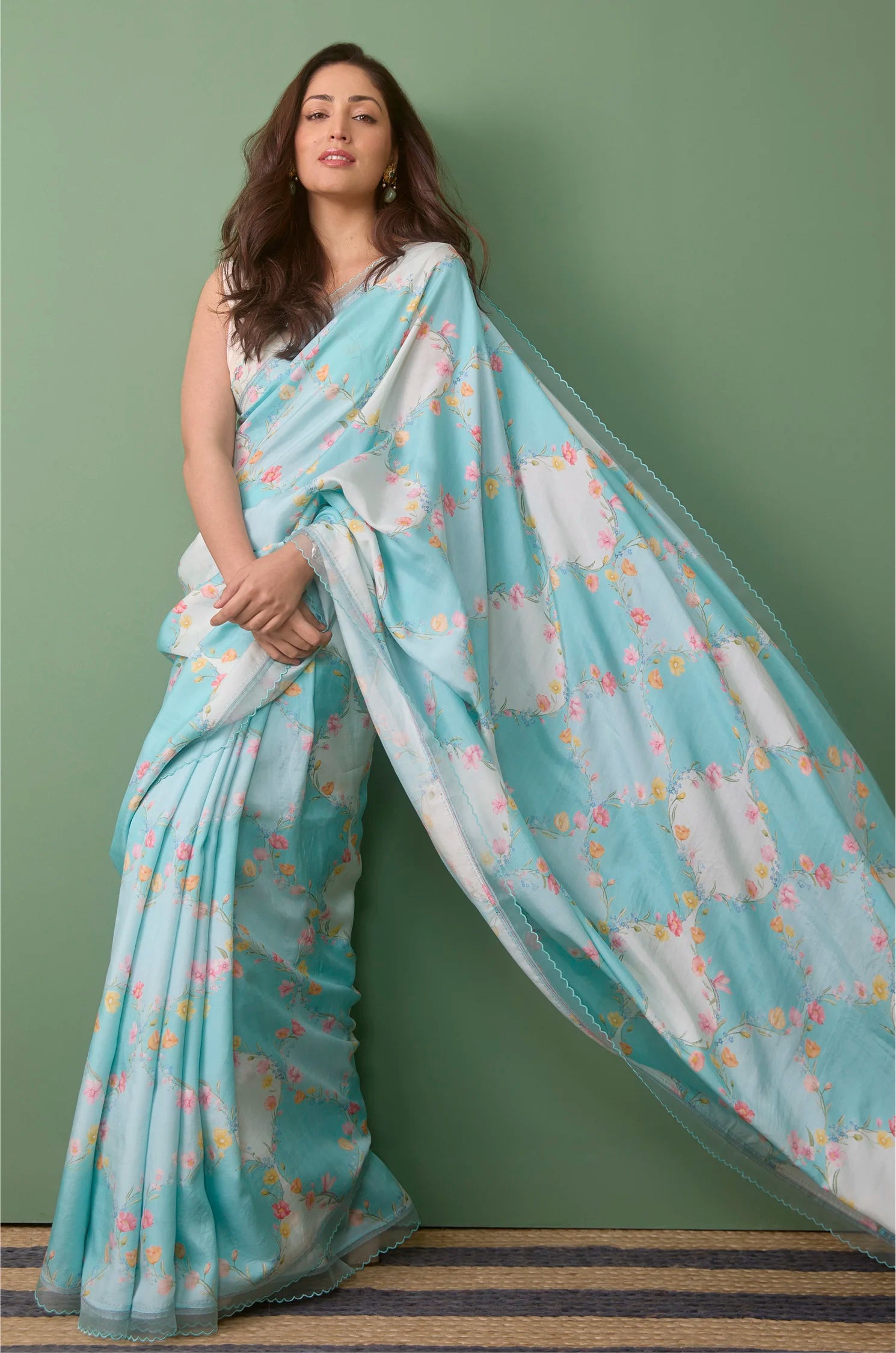Yami Gautam in Drift and Dream Mulberry Silk Sari