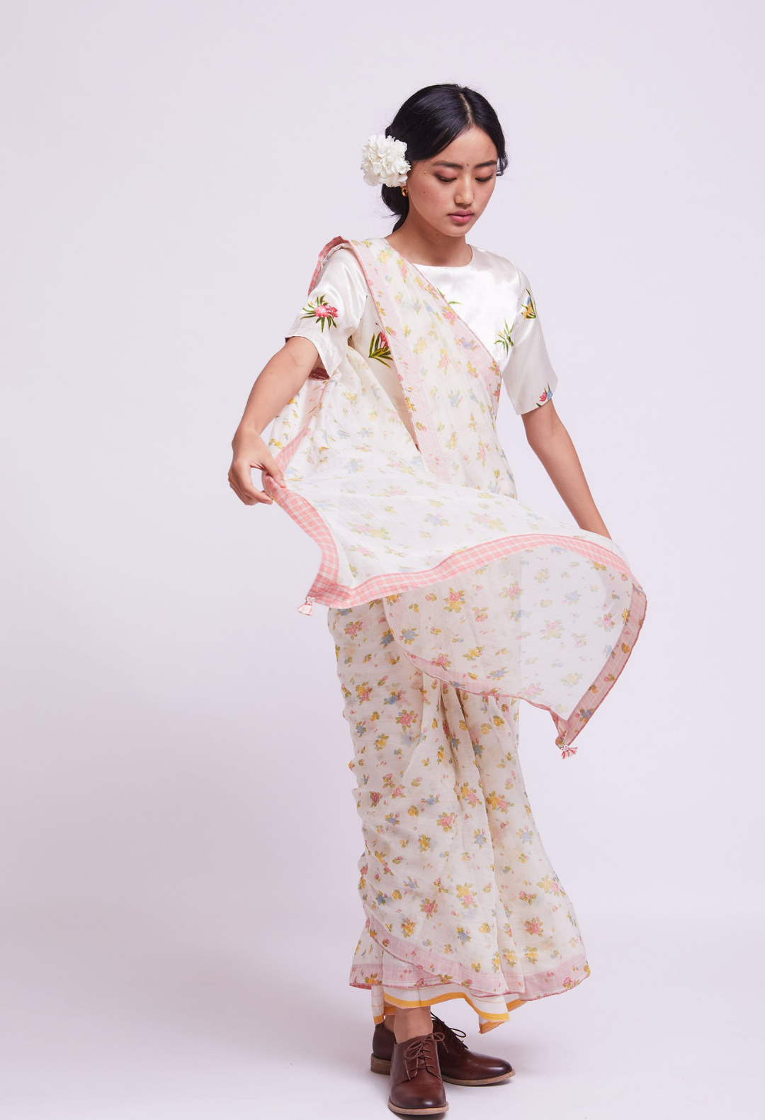 Mogra Cotton Silk Sari