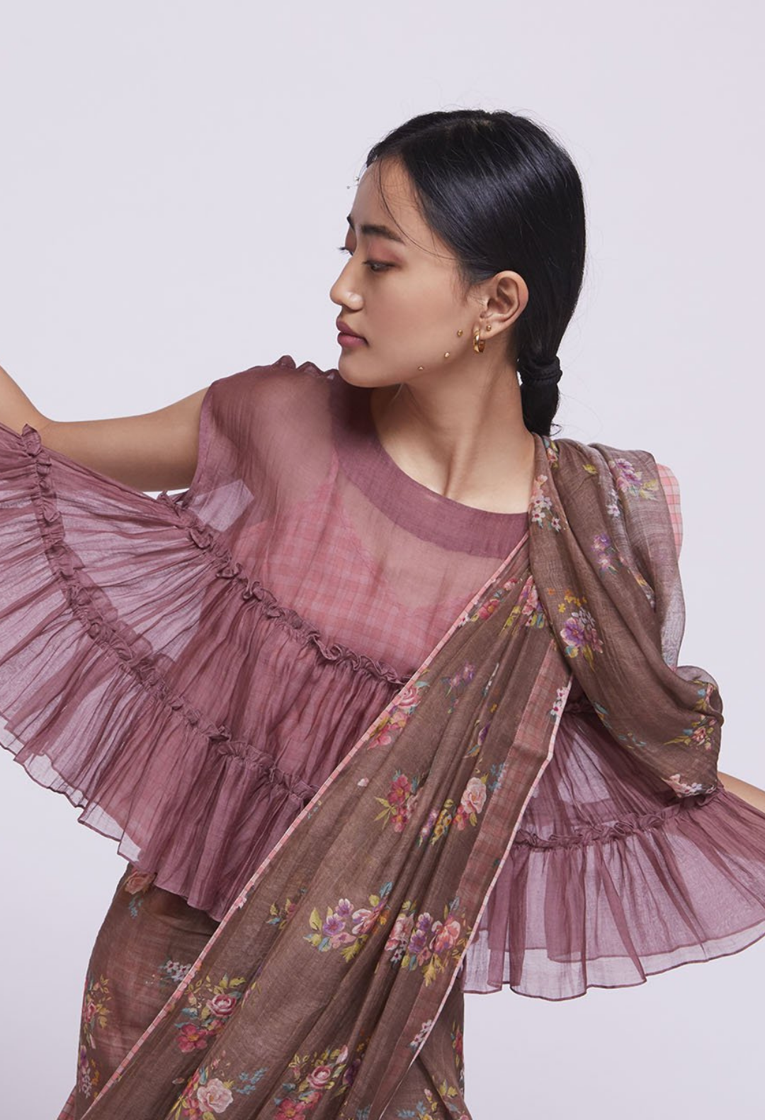Brown Sari and blouse