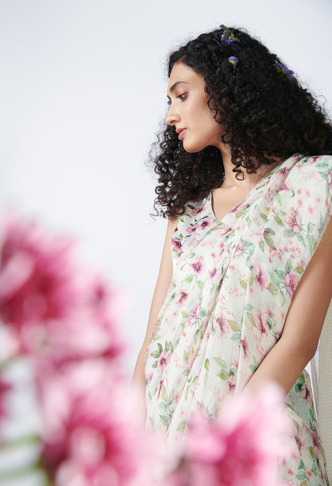Sangria Linen Sari