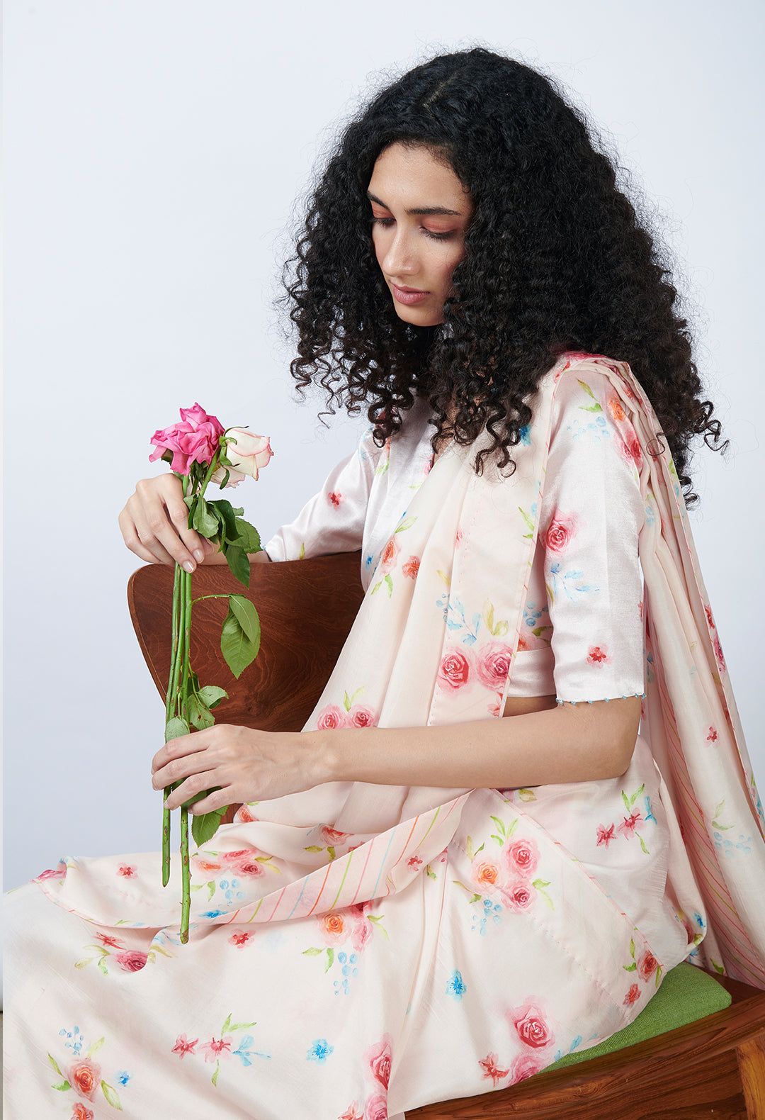 Roseberry Mulberry Silk  Sari