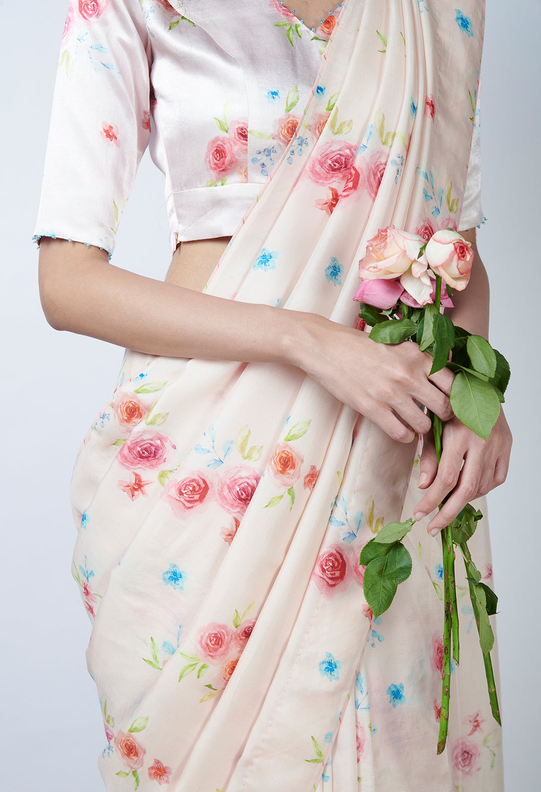 Roseberry Mulberry Silk Sari