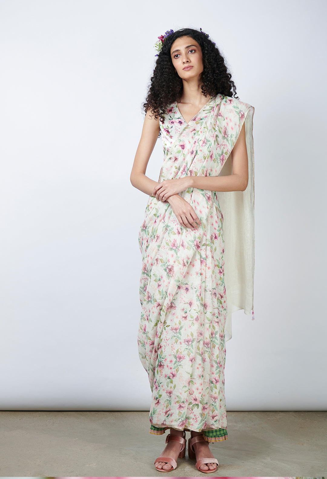 Sangria Linen Sari