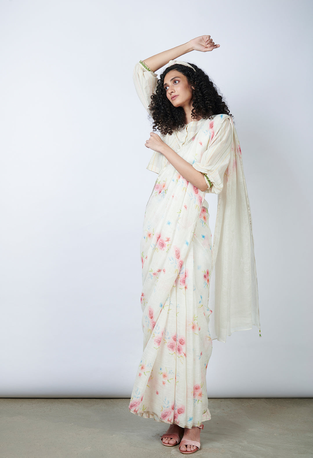 Roseberry Linen Sari