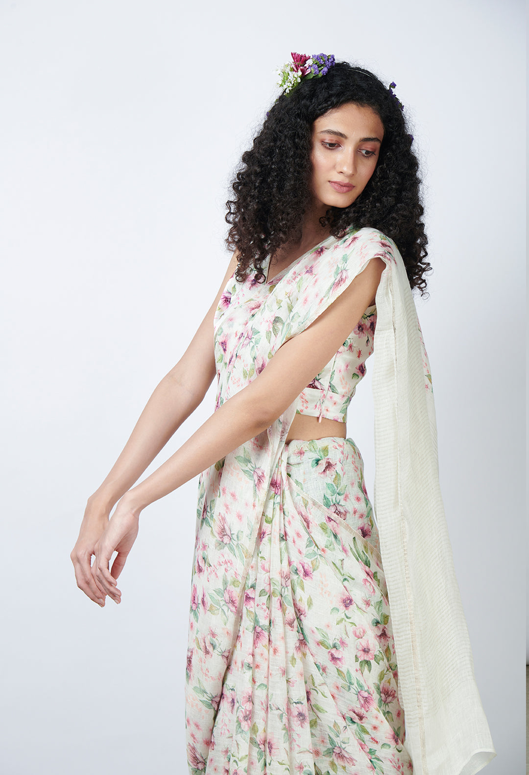 Sangria Linen Sari