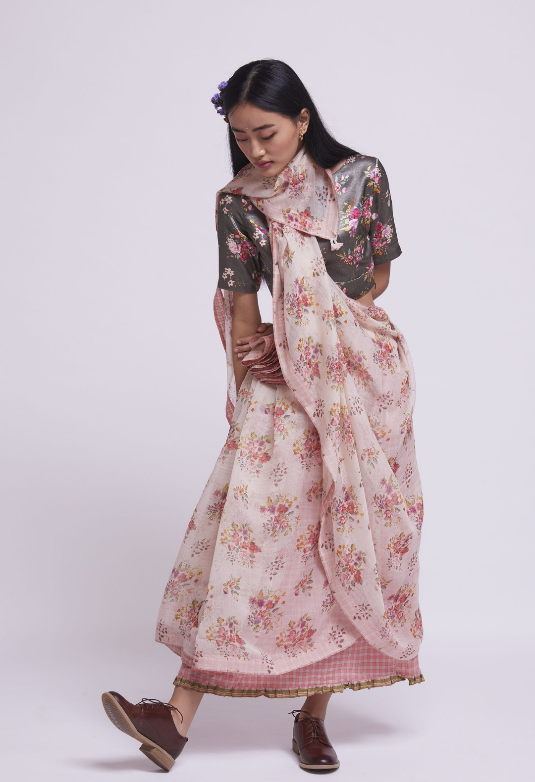 Korra Sadabahar Cotton Silk Sari